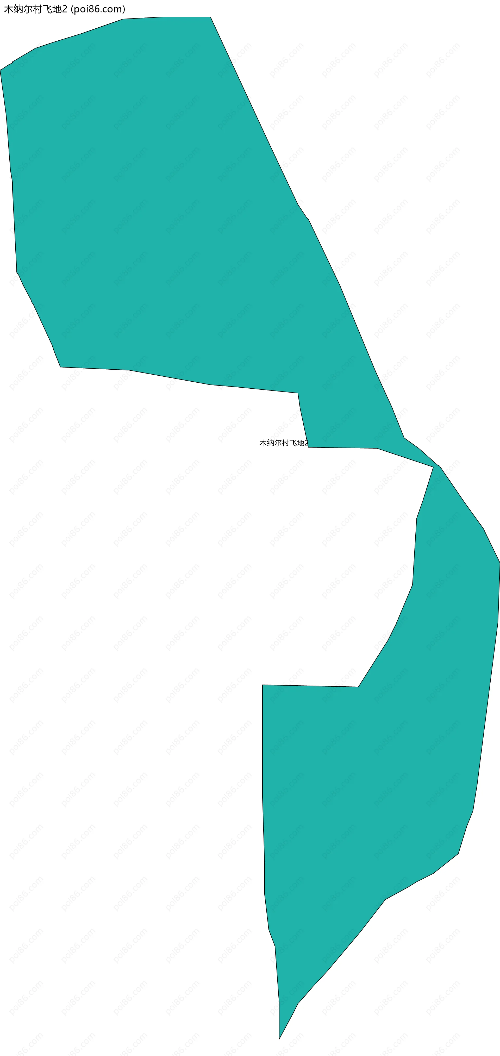 木纳尔村飞地2边界地图