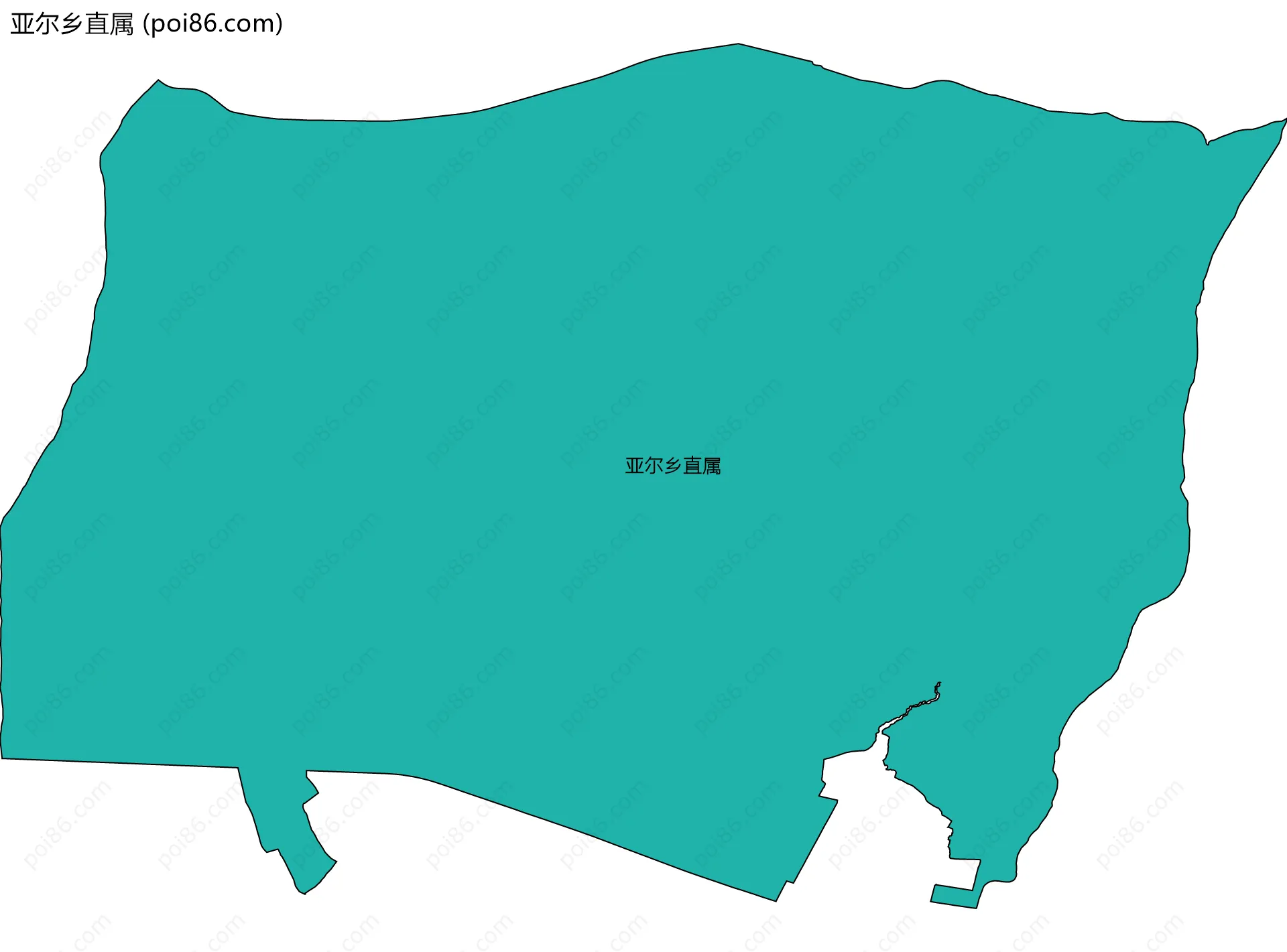 亚尔乡直属边界地图