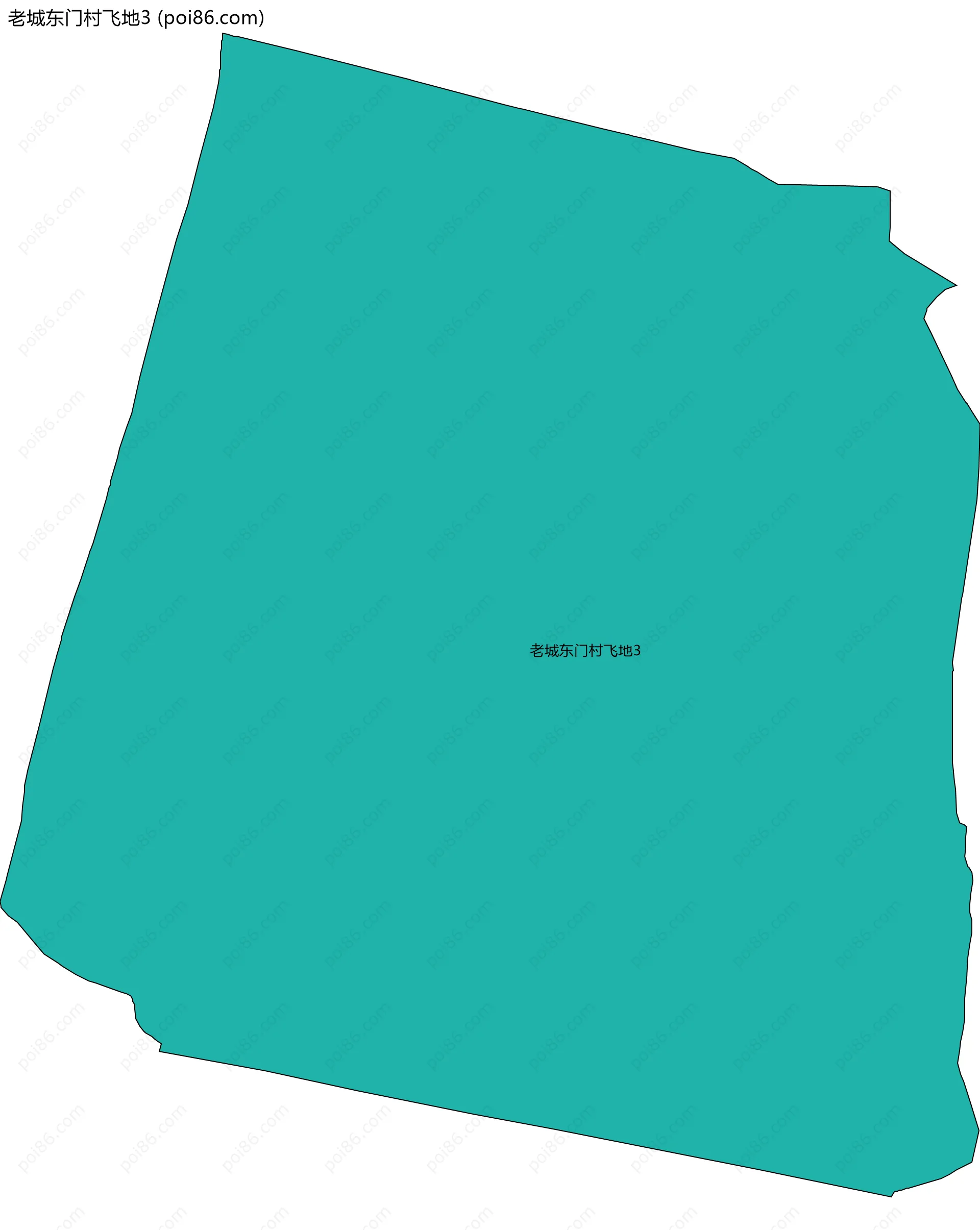 老城东门村飞地3边界地图