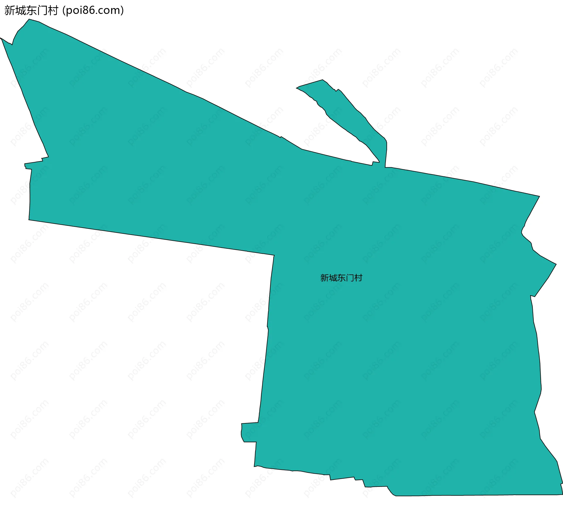 新城东门村边界地图