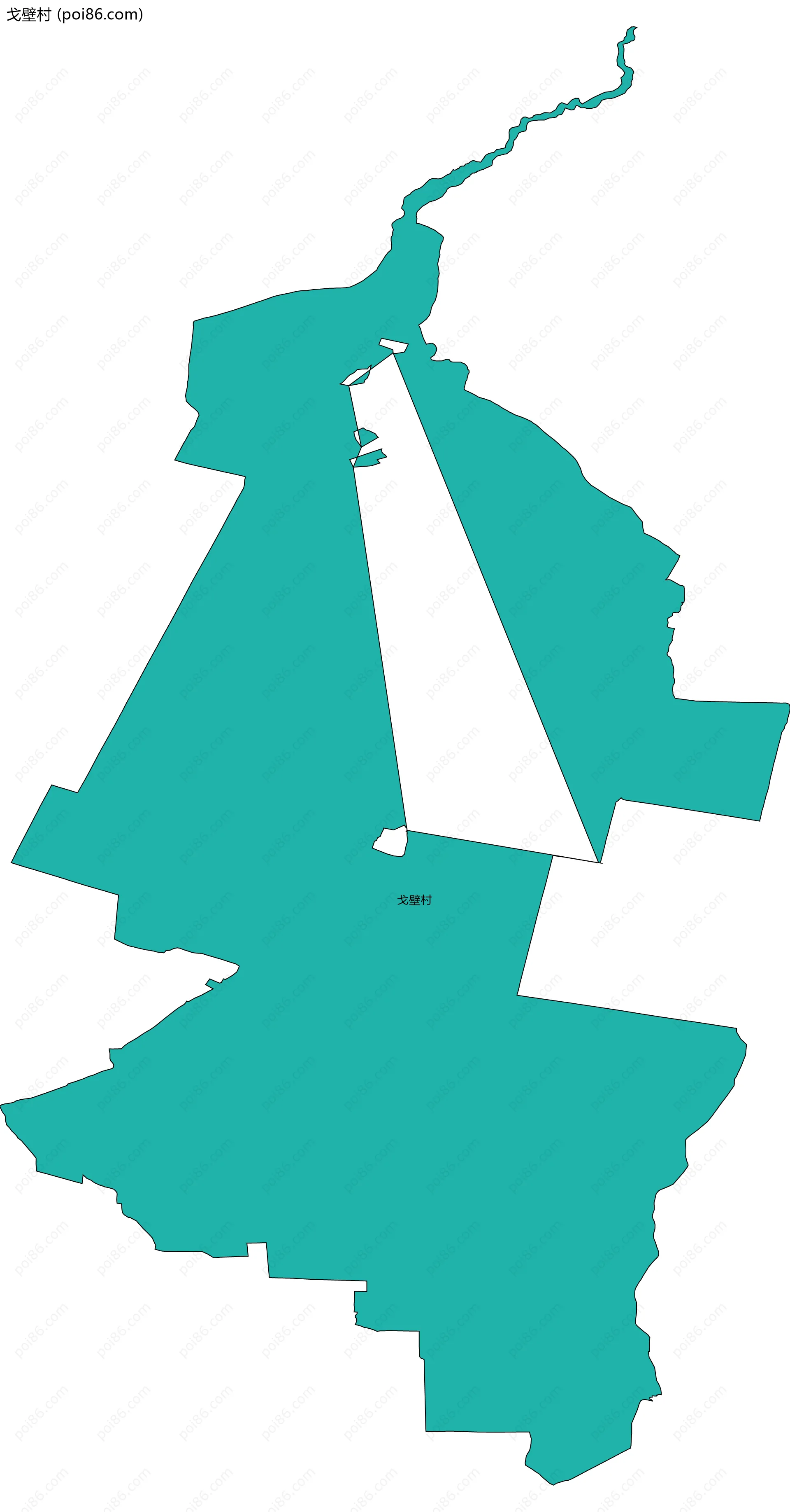 戈壁村边界地图