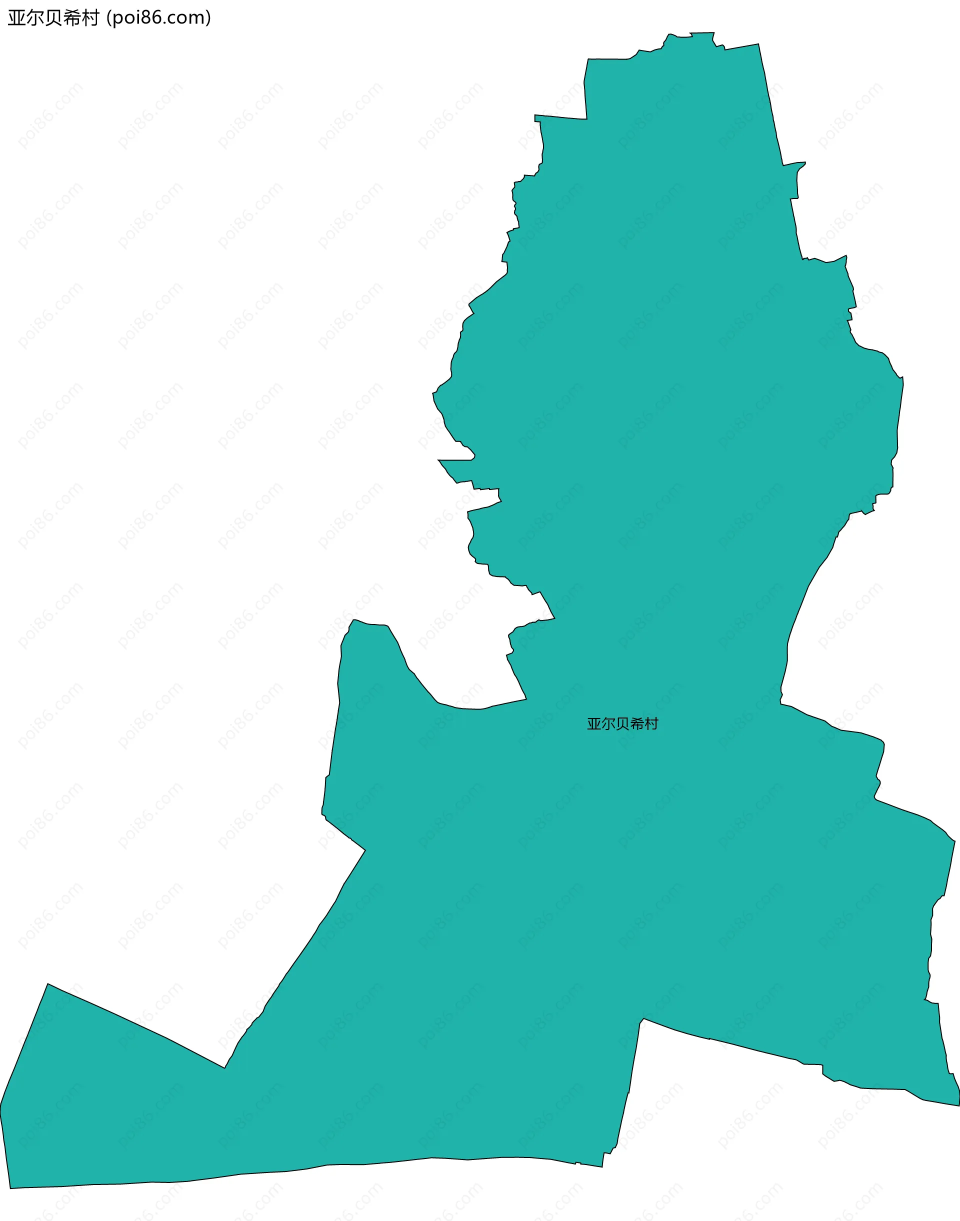 亚尔贝希村边界地图