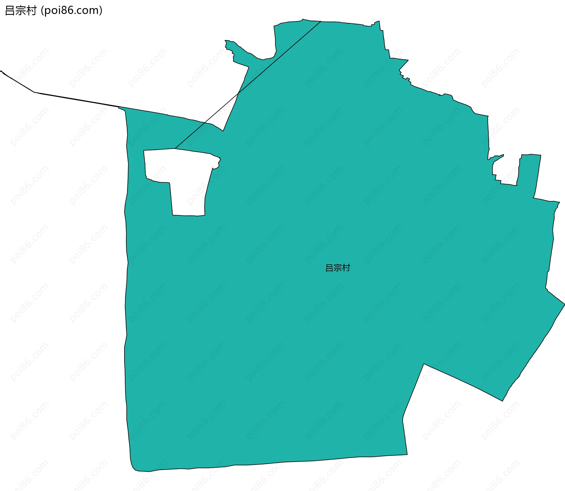 吕宗村边界地图