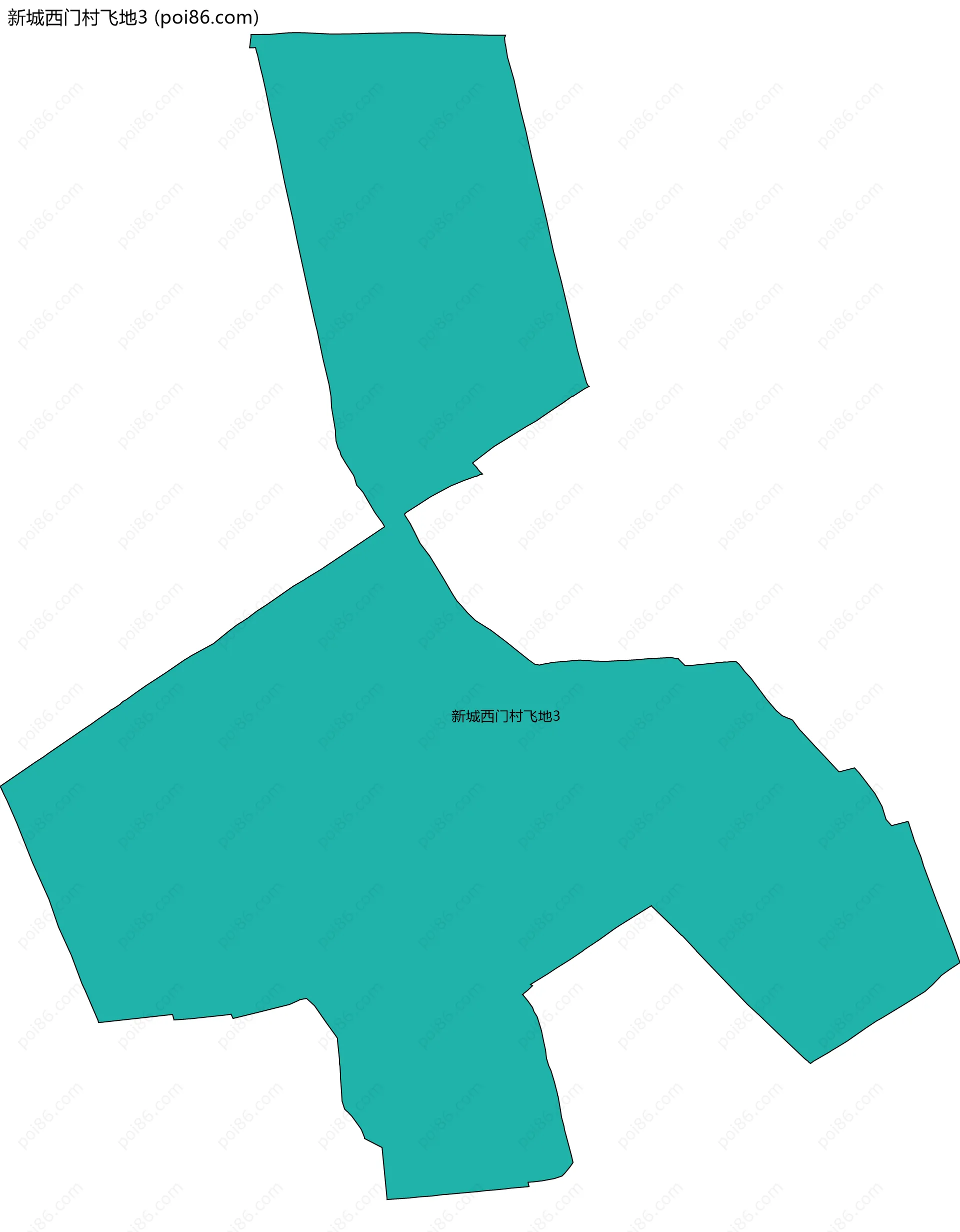 新城西门村飞地3边界地图