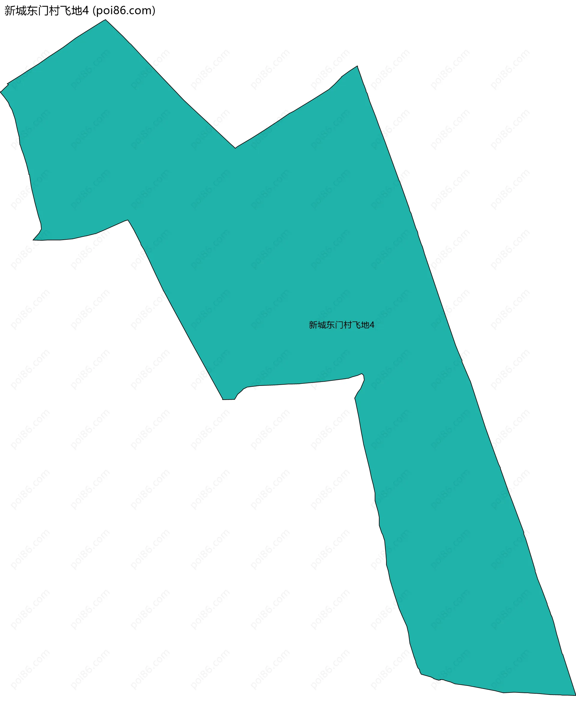 新城东门村飞地4边界地图