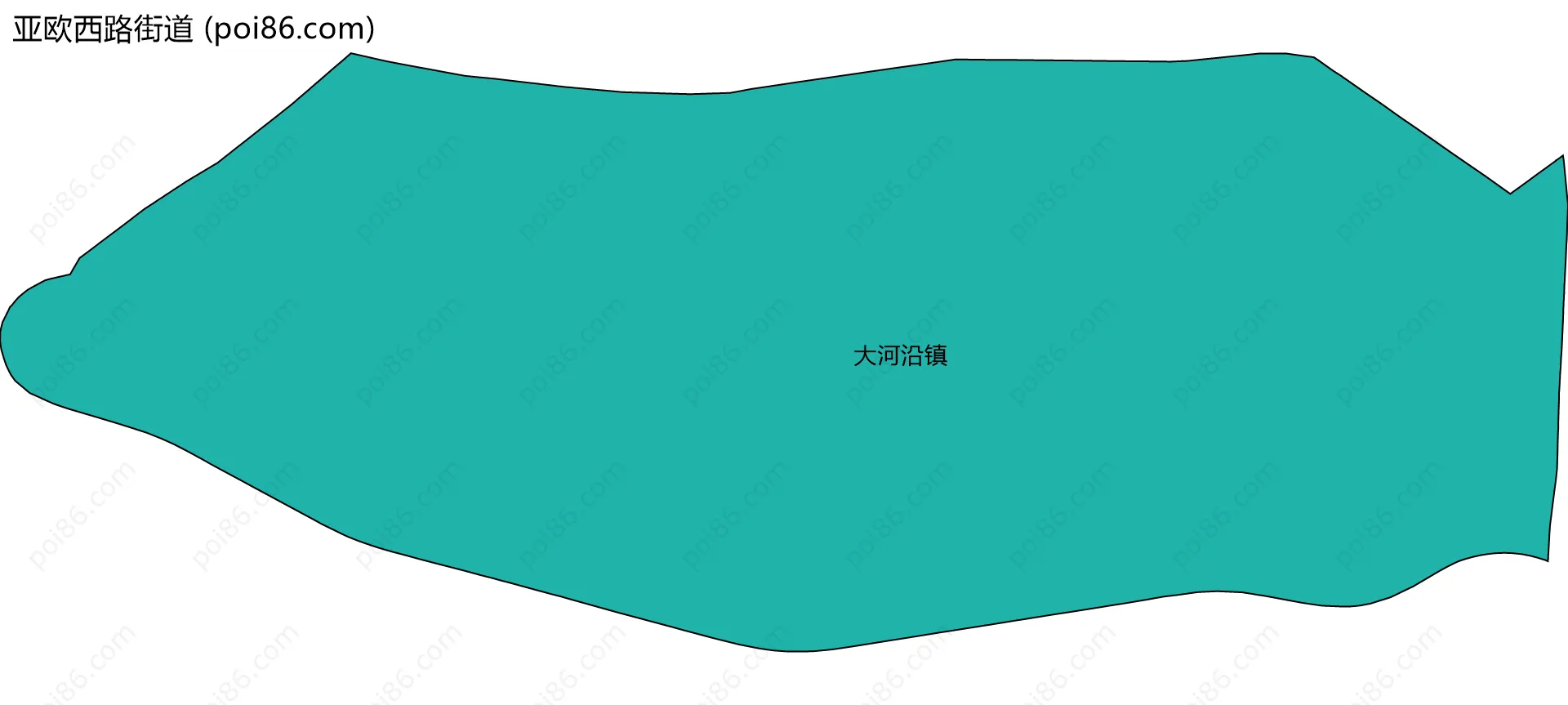 亚欧西路街道边界地图(五级行政区划)