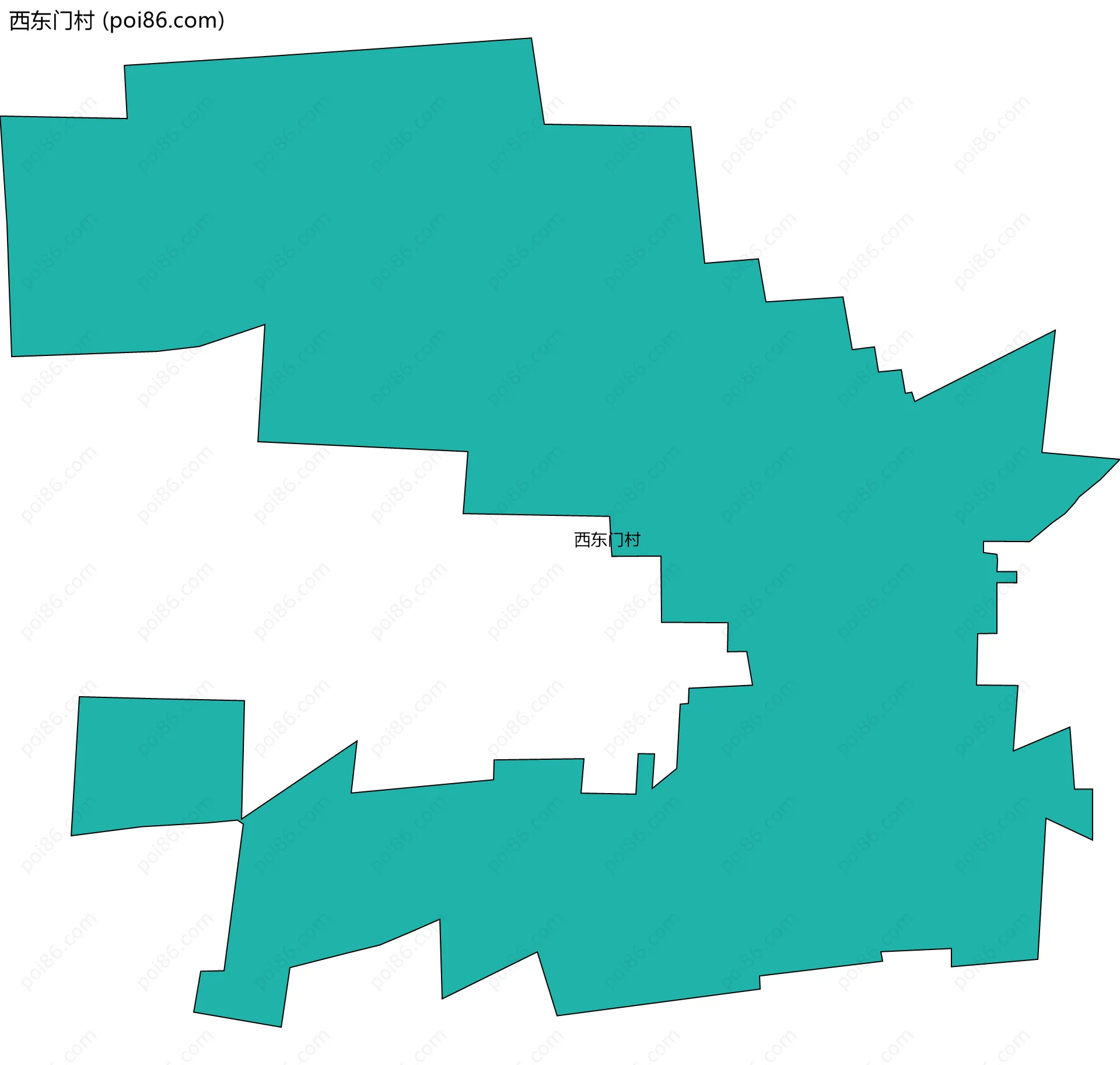 西东门村边界地图