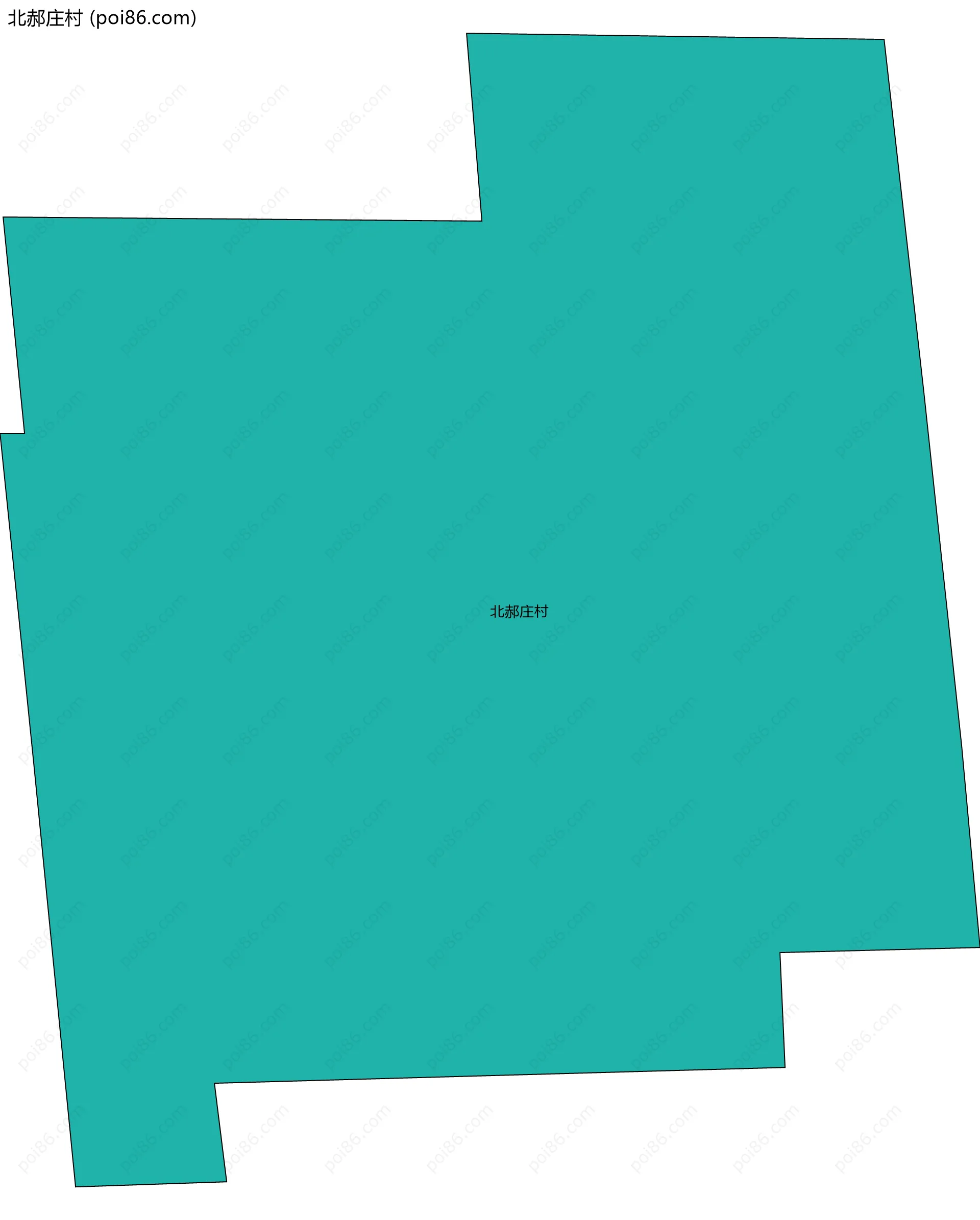 北郝庄村边界地图