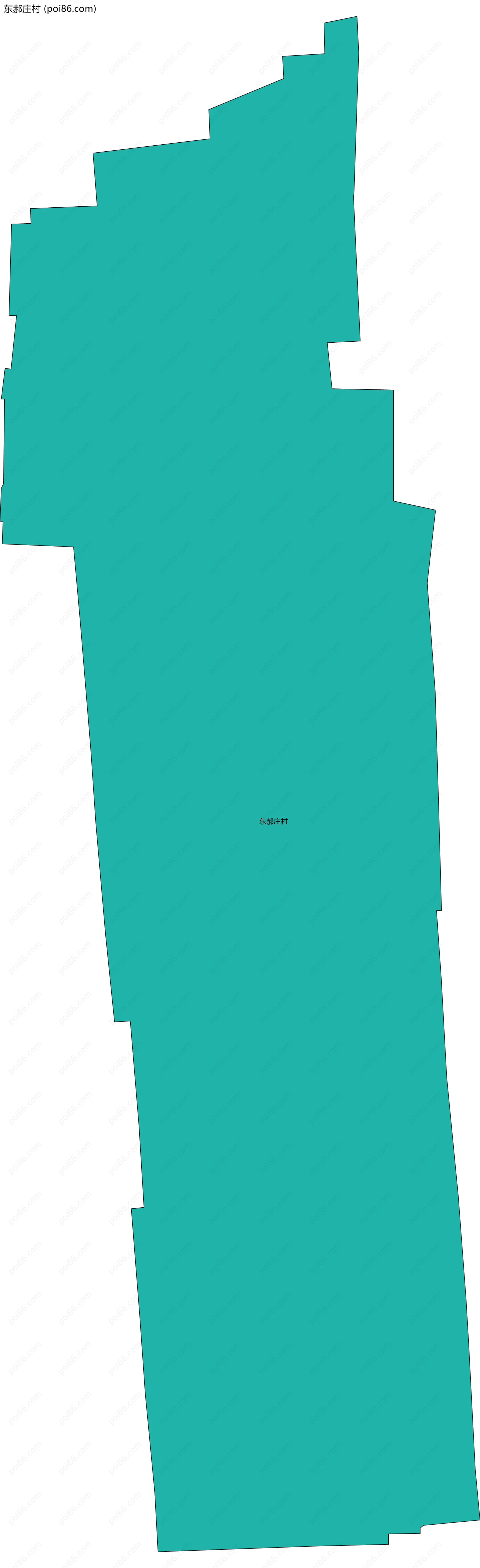 东郝庄村边界地图