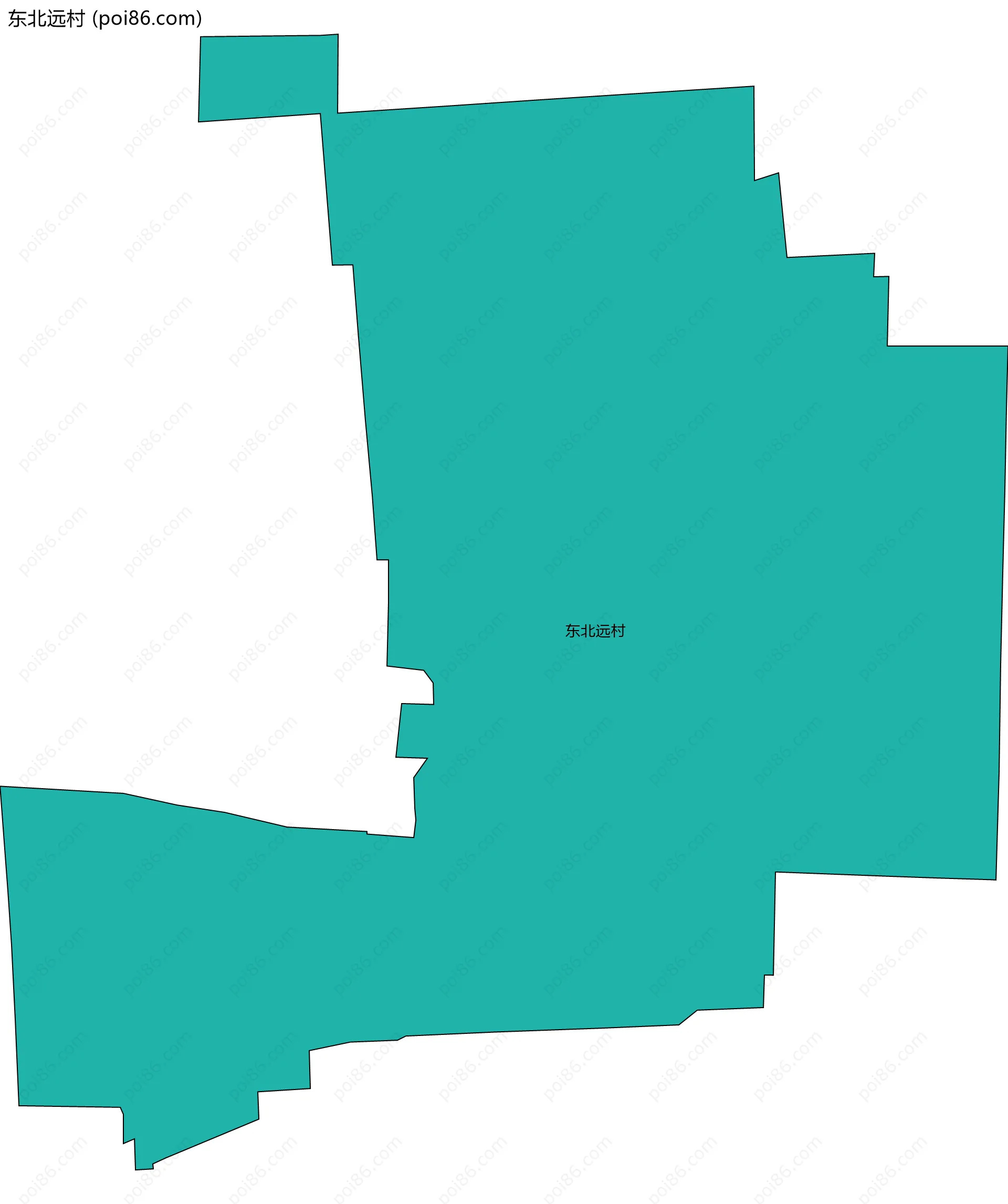 东北远村边界地图