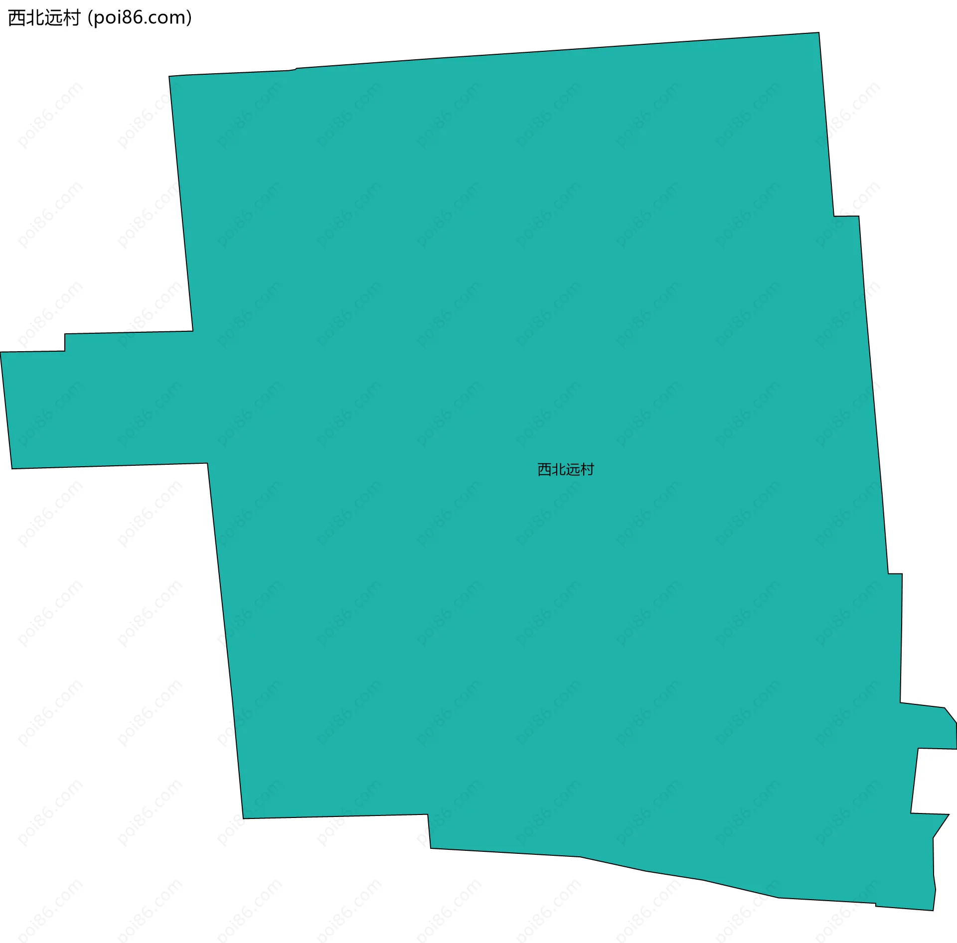 西北远村边界地图