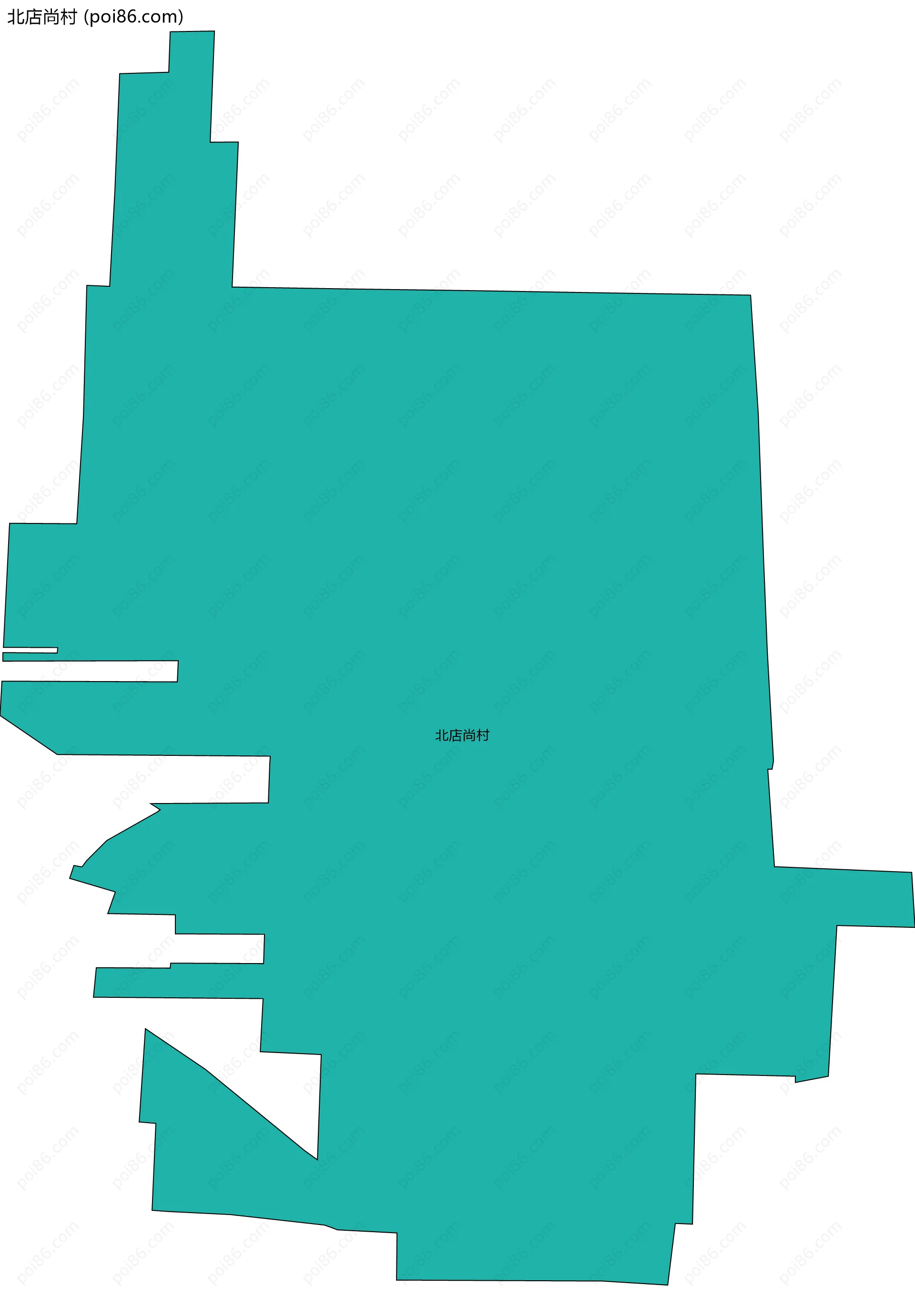 北店尚村边界地图