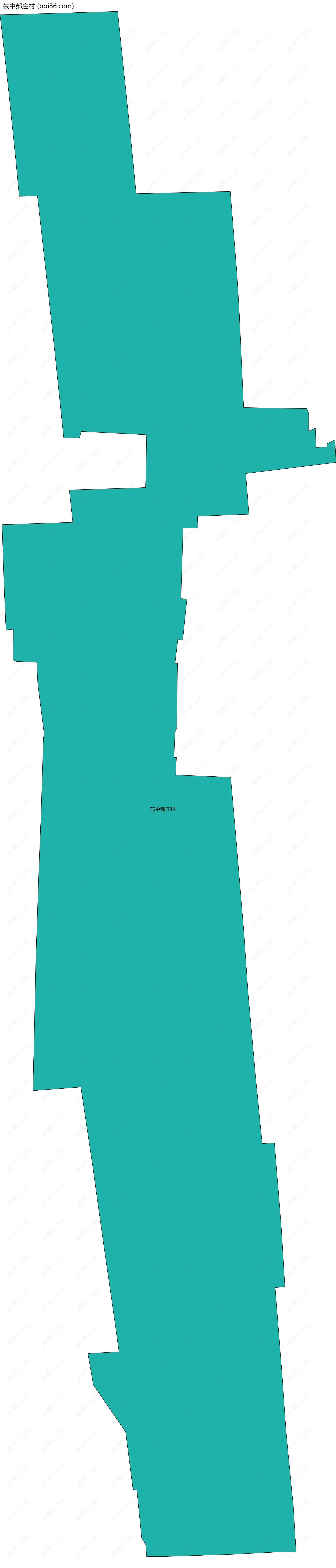 东中郝庄村边界地图