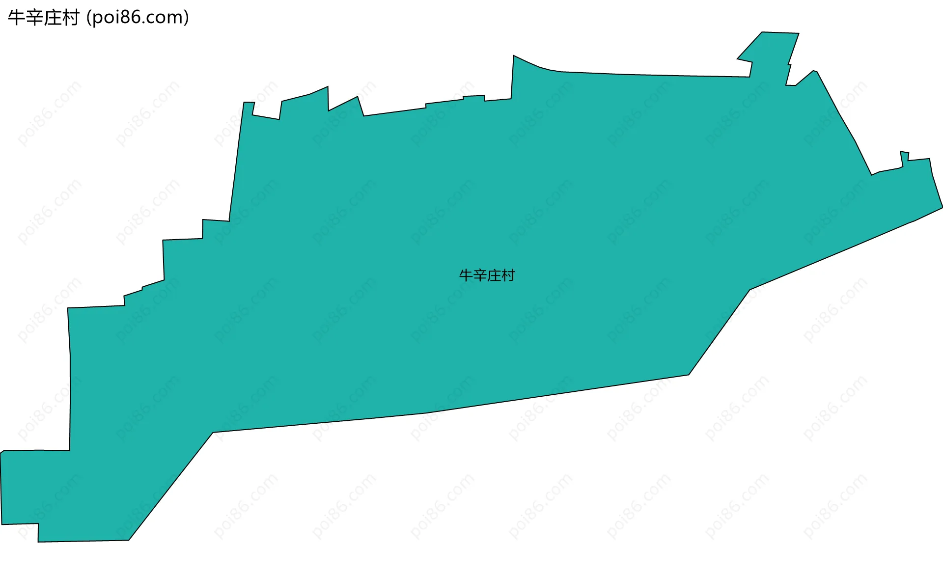 牛辛庄村边界地图
