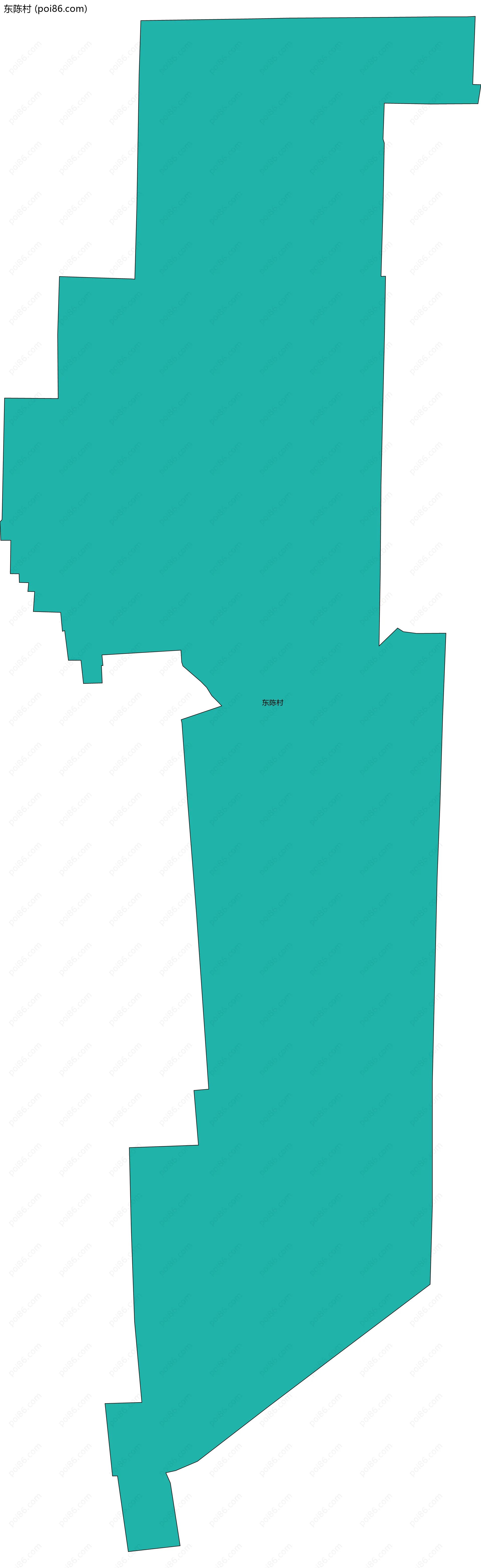 东陈村边界地图