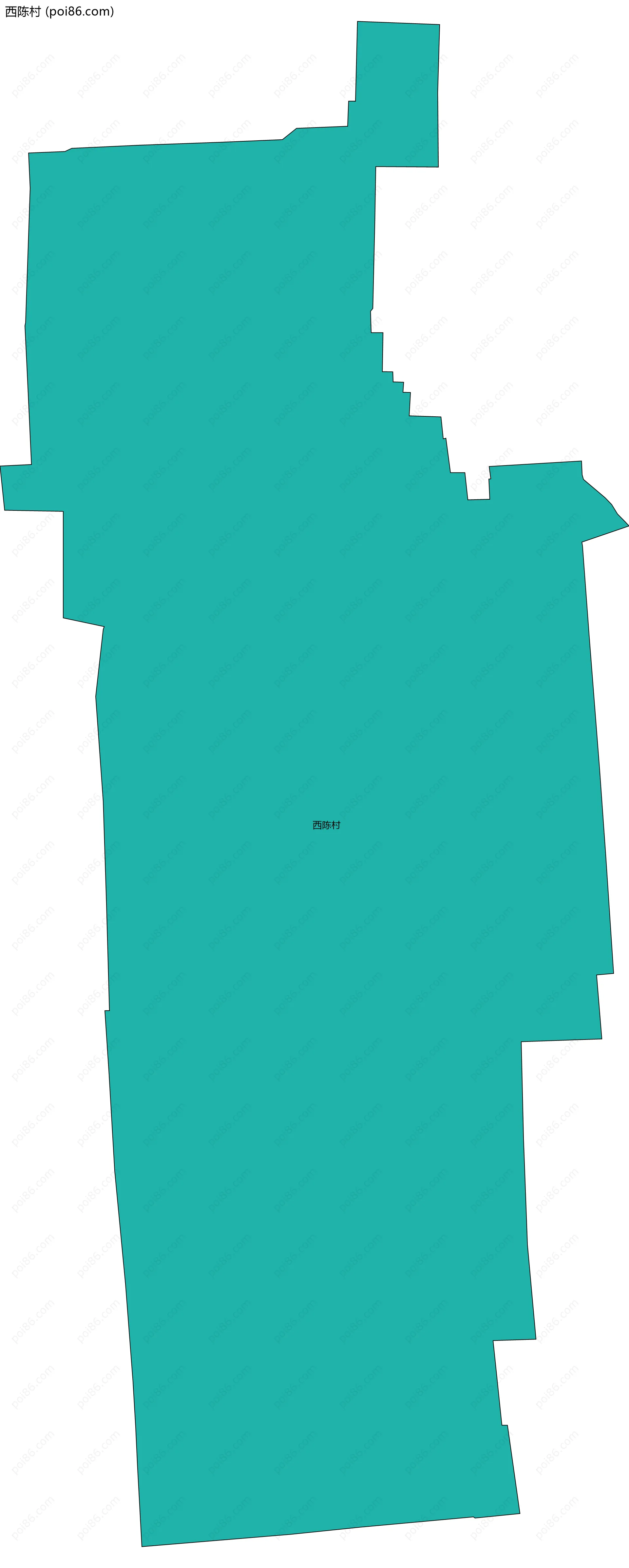 西陈村边界地图