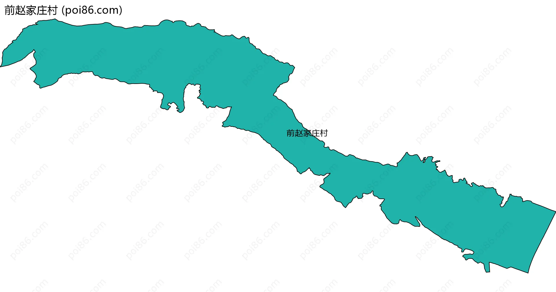 前赵家庄村边界地图