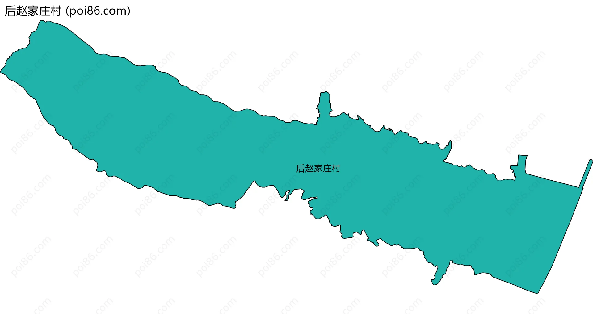 后赵家庄村边界地图