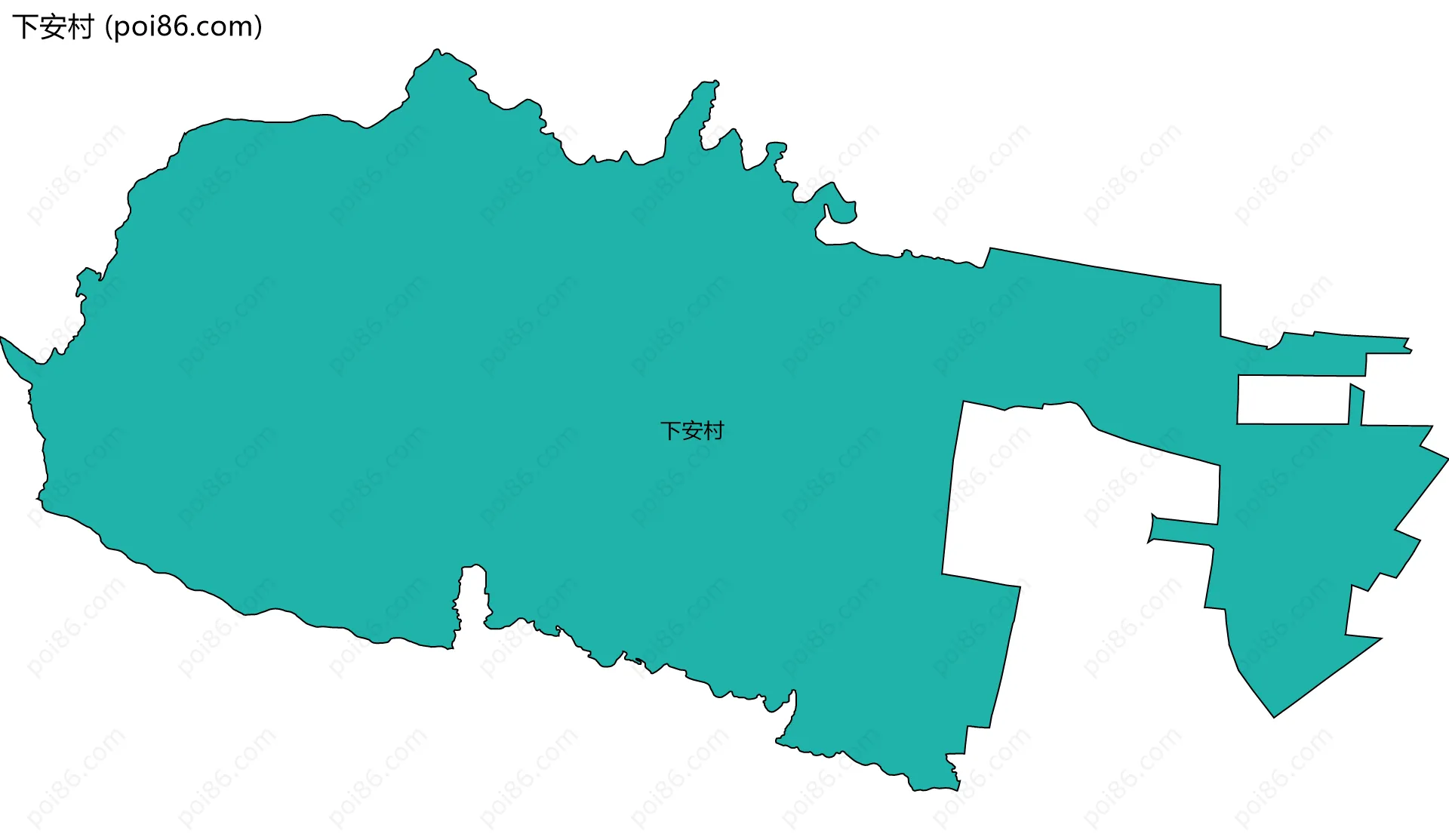 下安村边界地图