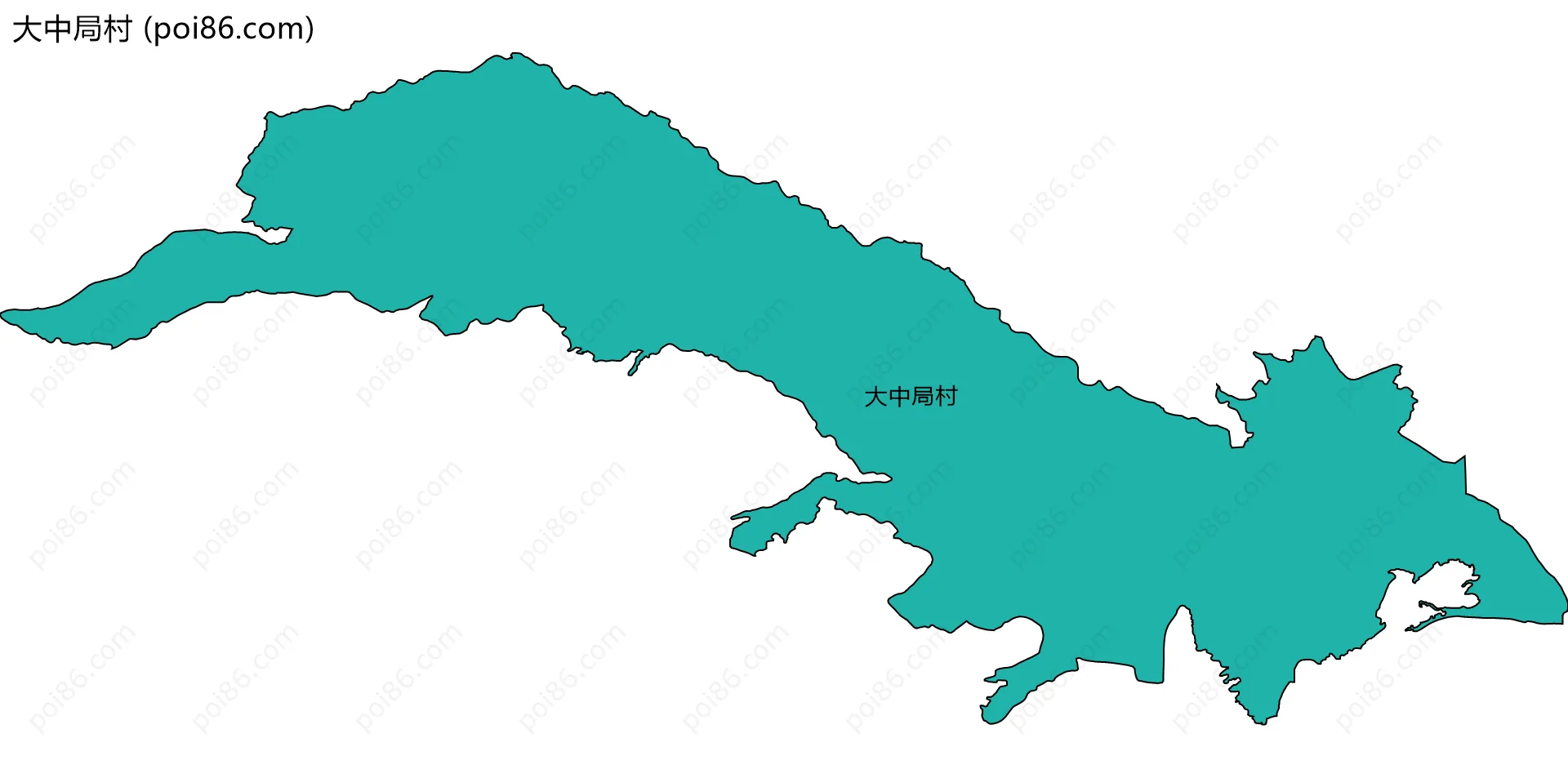 大中局村边界地图