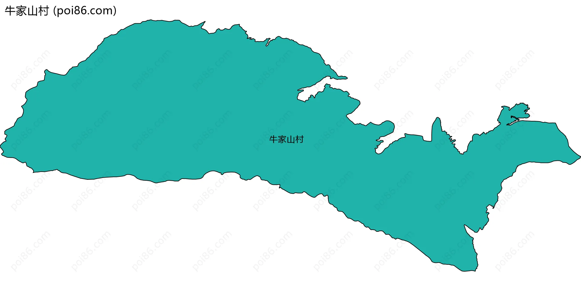 牛家山村边界地图