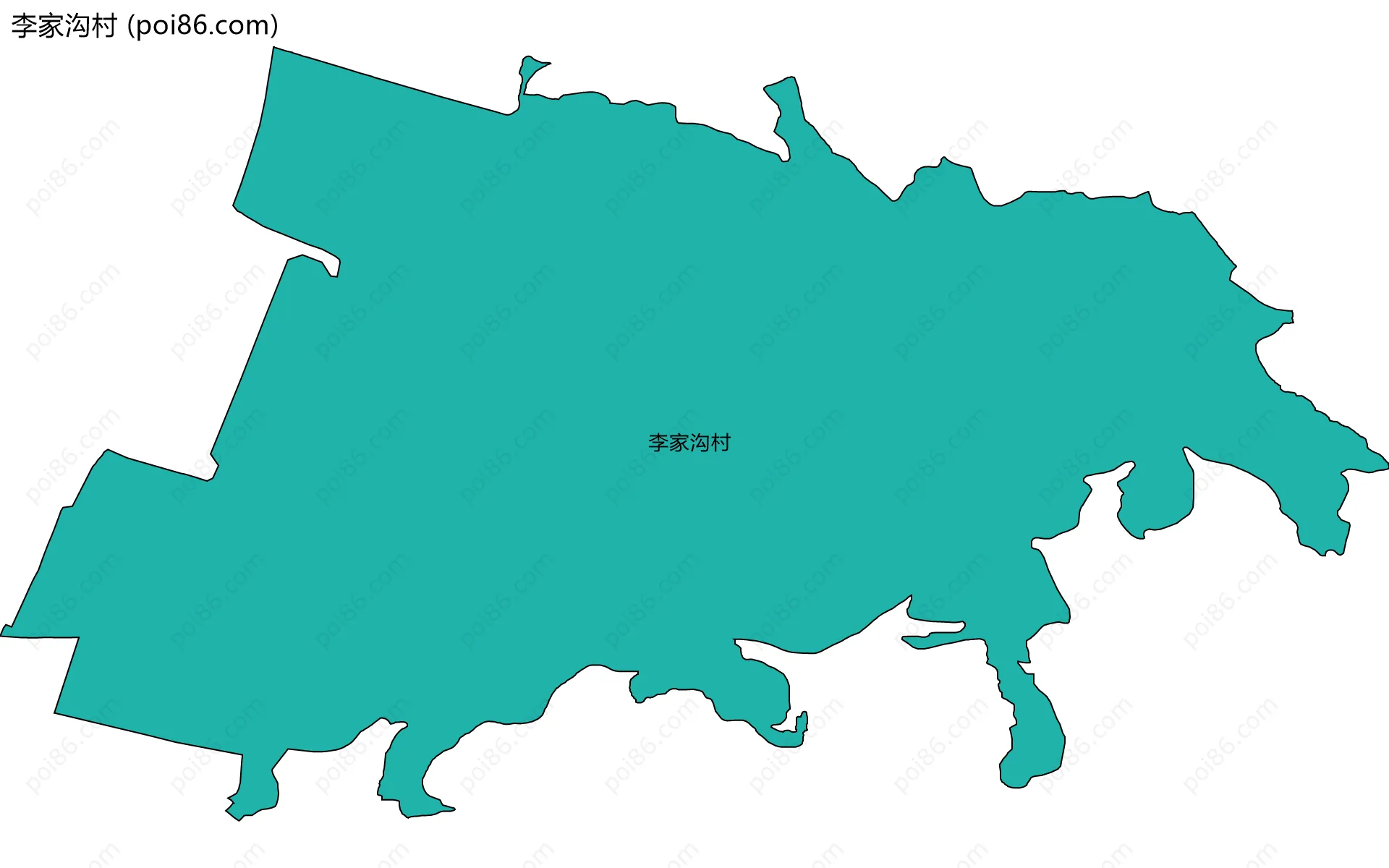 李家沟村边界地图