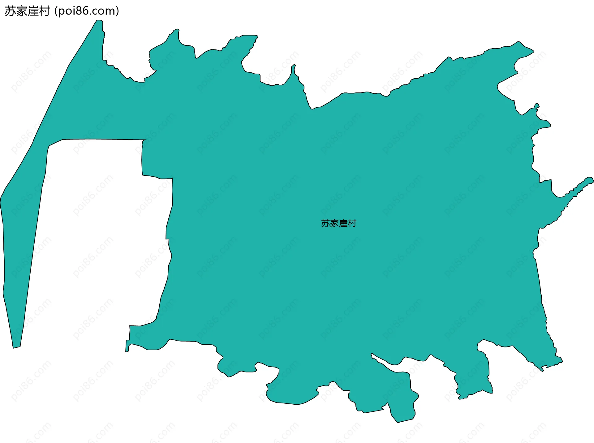 苏家崖村边界地图