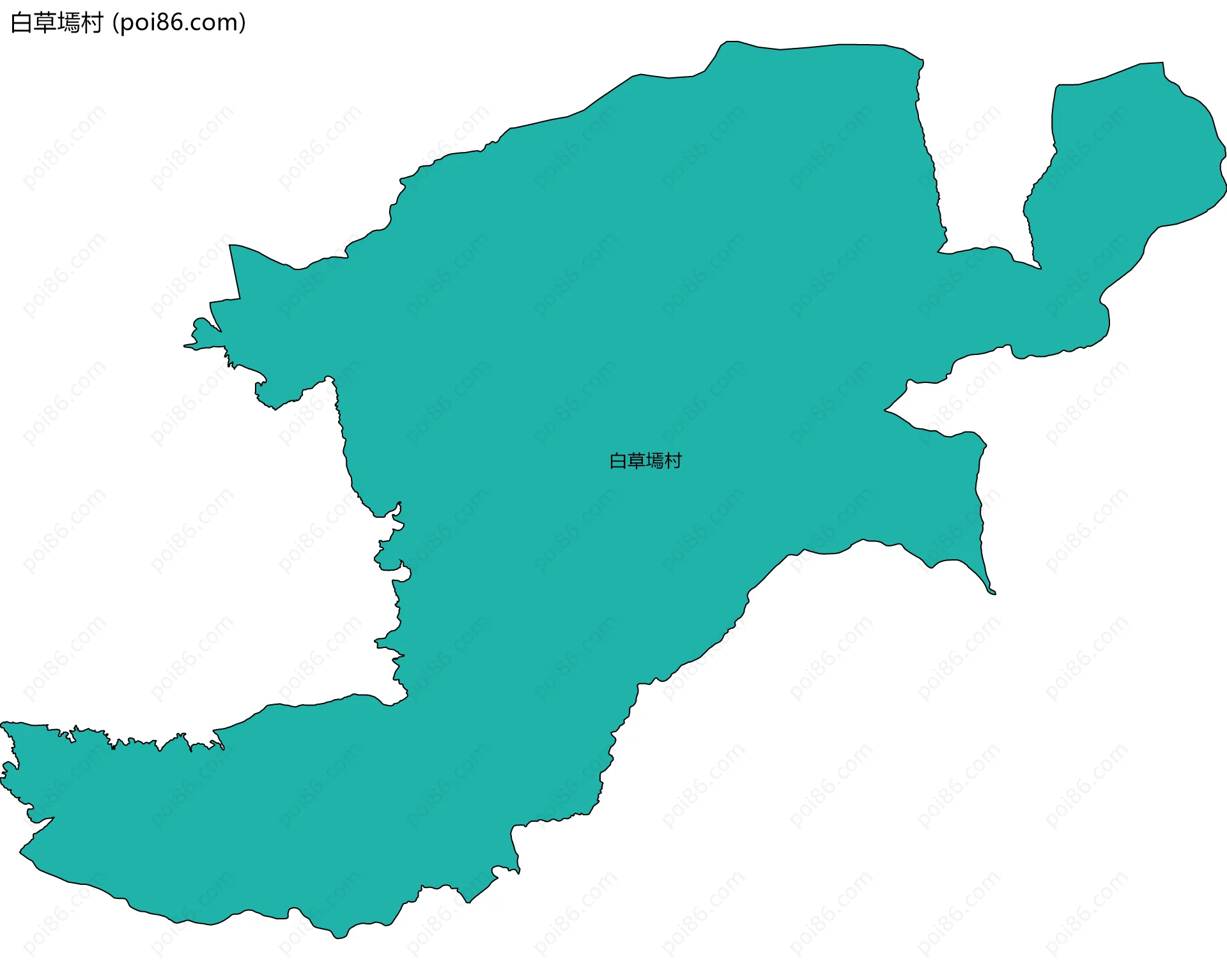 白草墕村边界地图