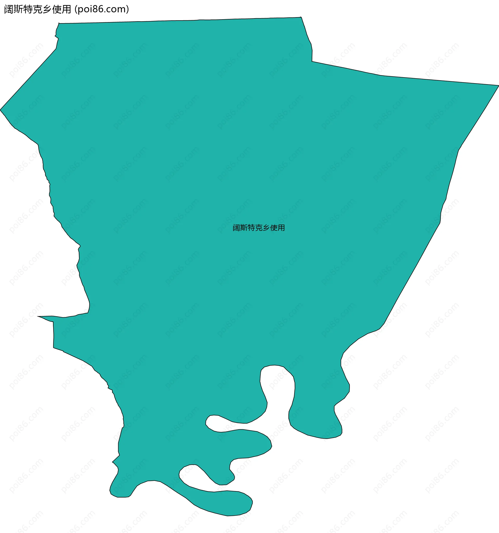 阔斯特克乡使用边界地图