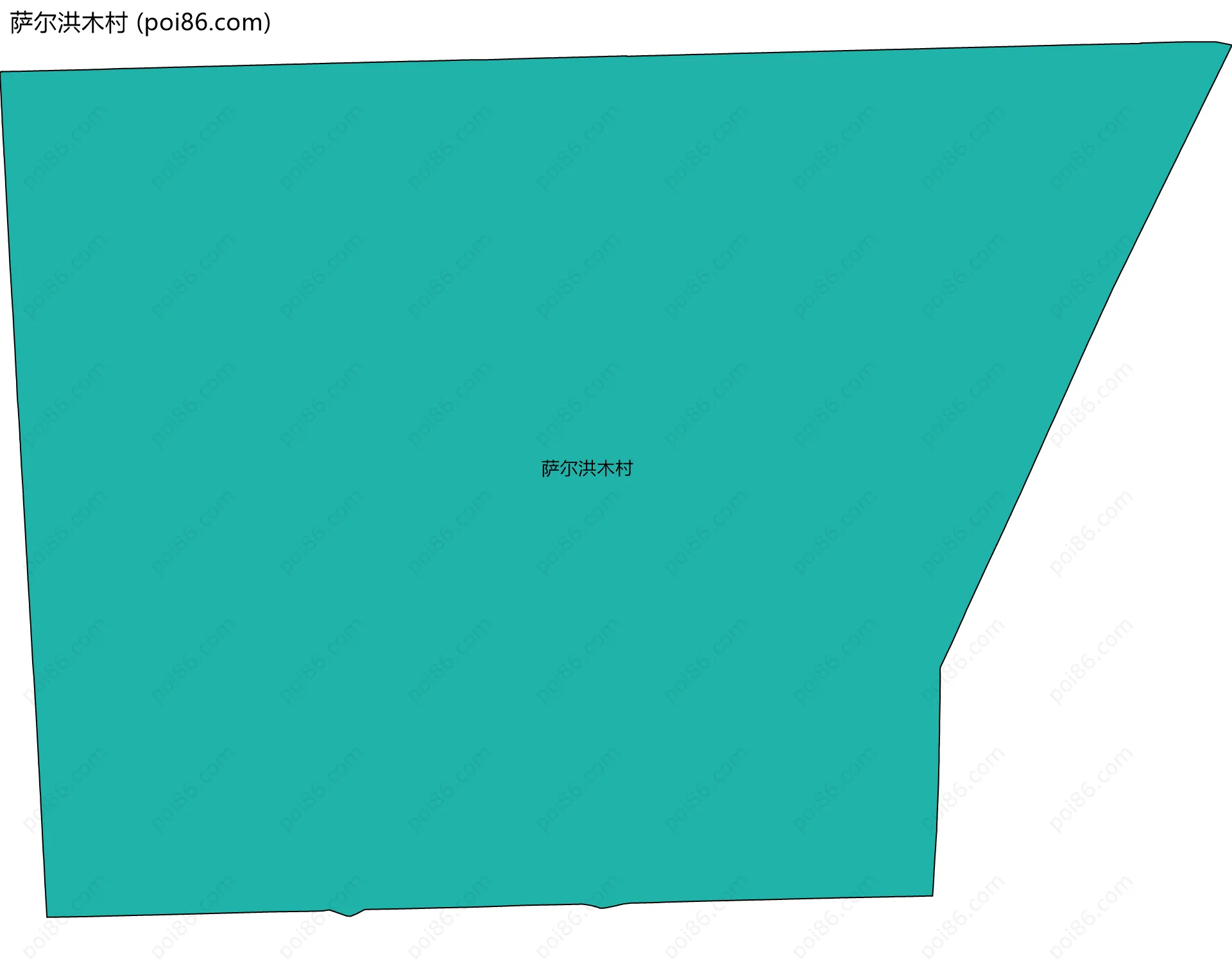 萨尔洪木村边界地图
