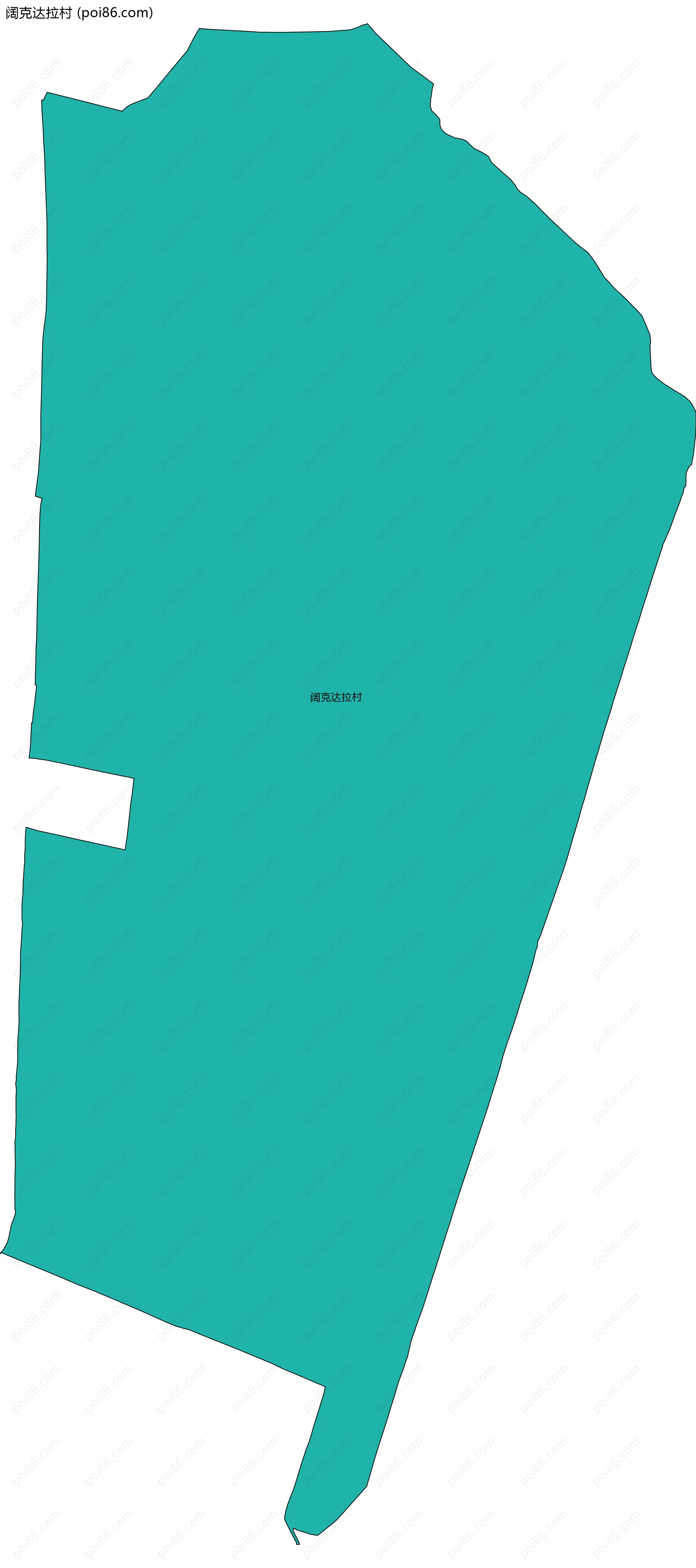 阔克达拉村边界地图
