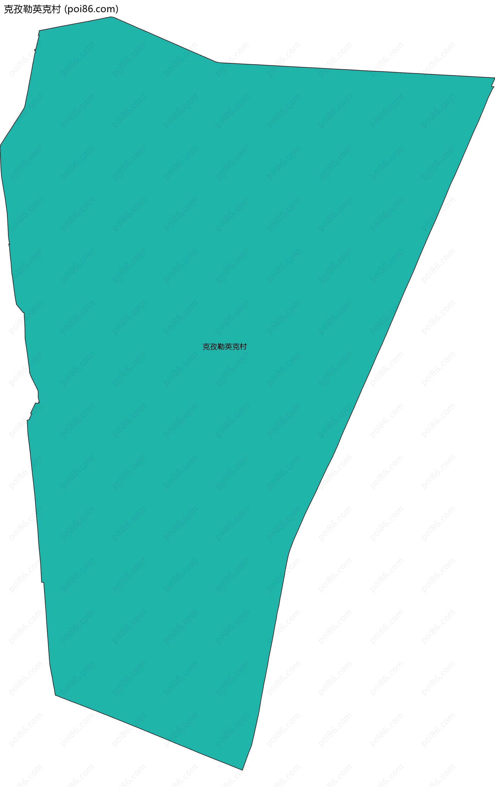 克孜勒英克村边界地图