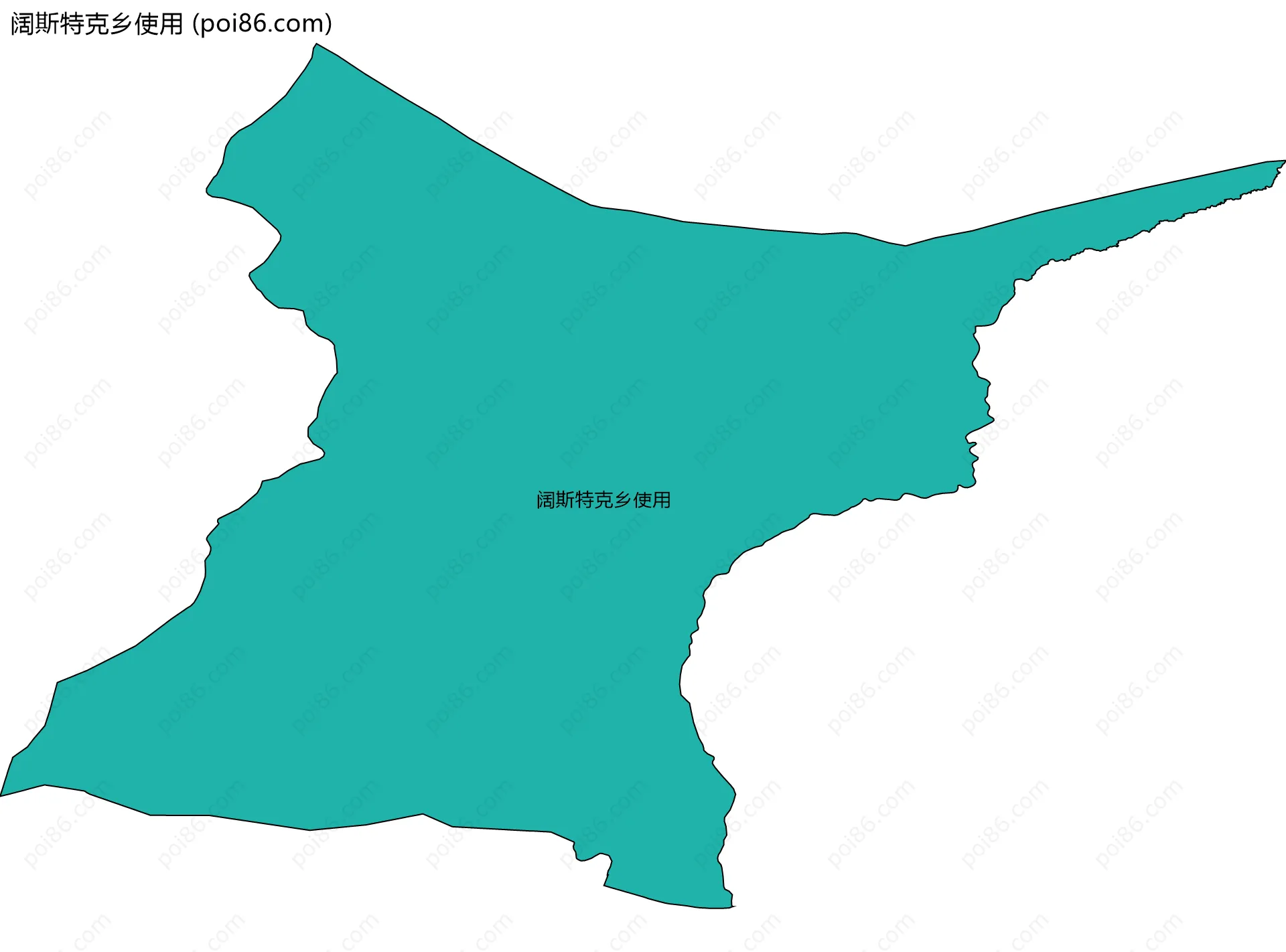 阔斯特克乡使用边界地图
