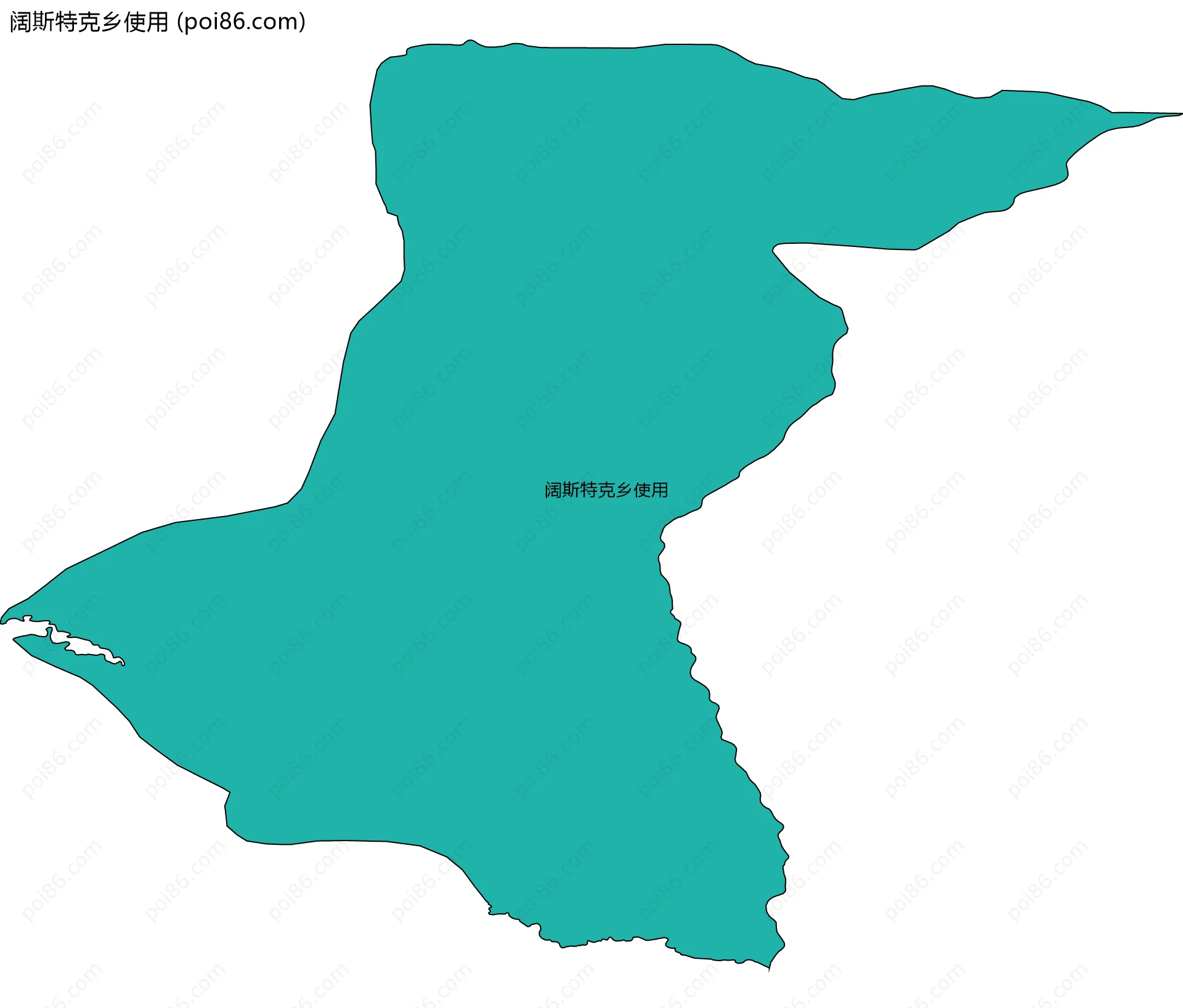 阔斯特克乡使用边界地图