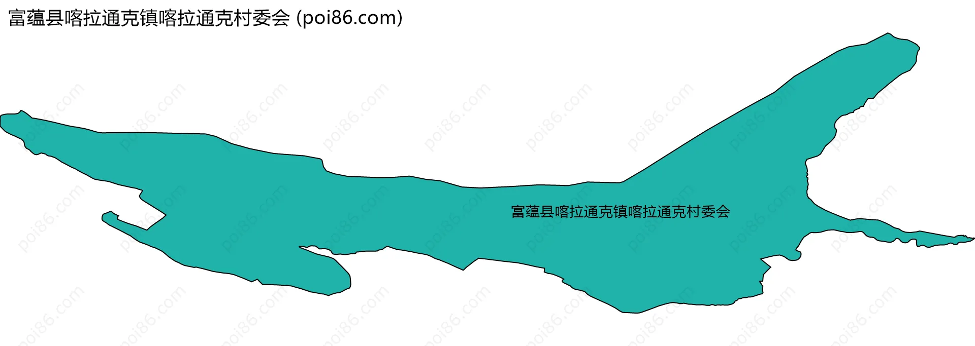 富蕴县喀拉通克镇喀拉通克村委会边界地图