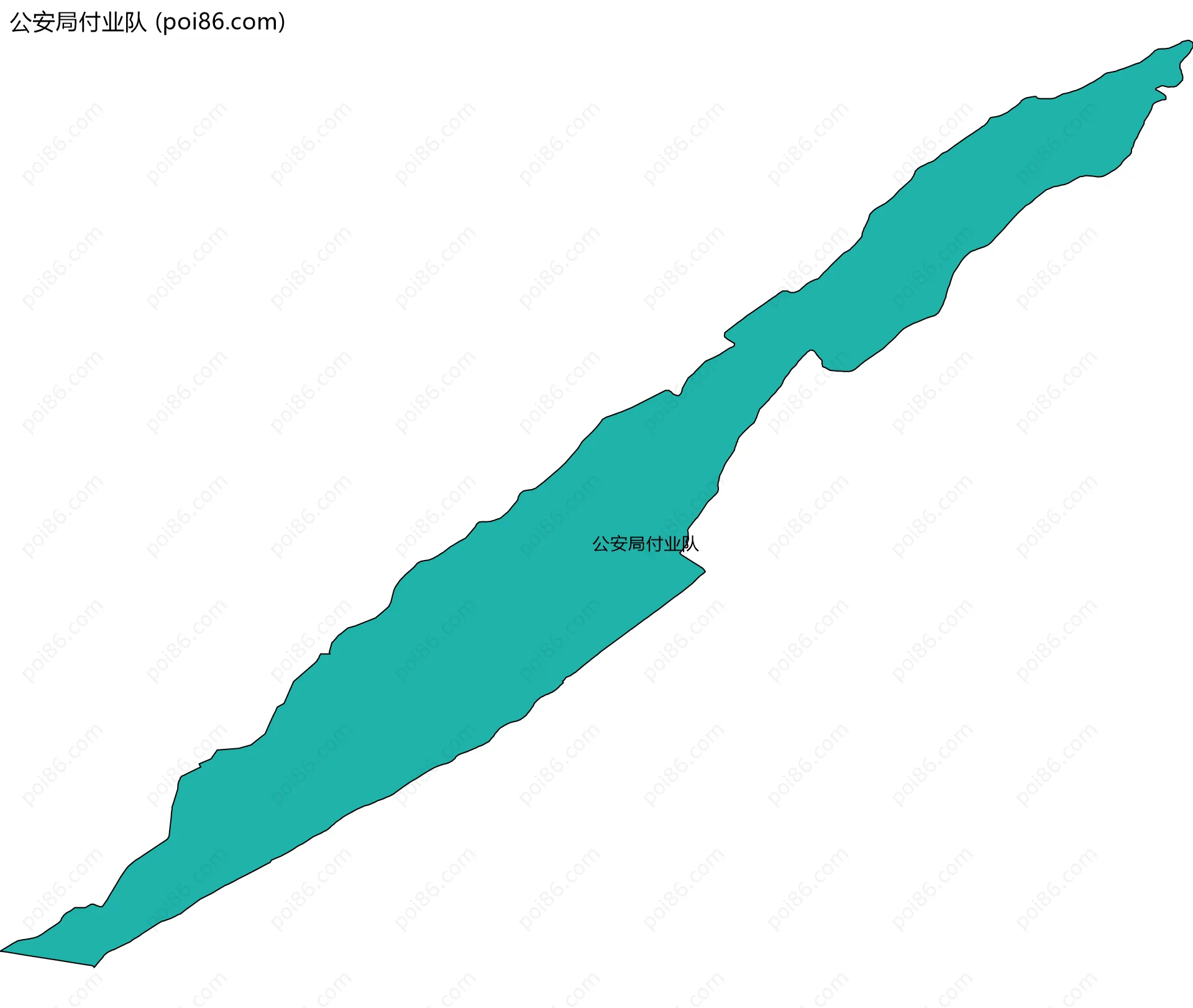 公安局付业队边界地图(五级行政区划)