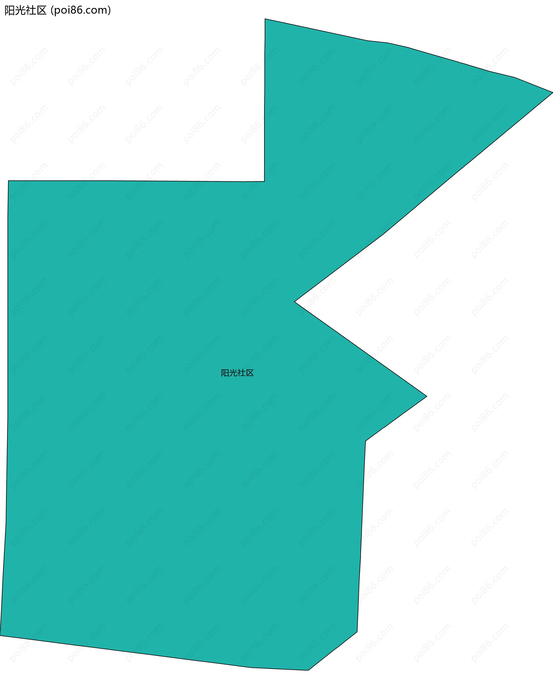 阳光社区边界地图