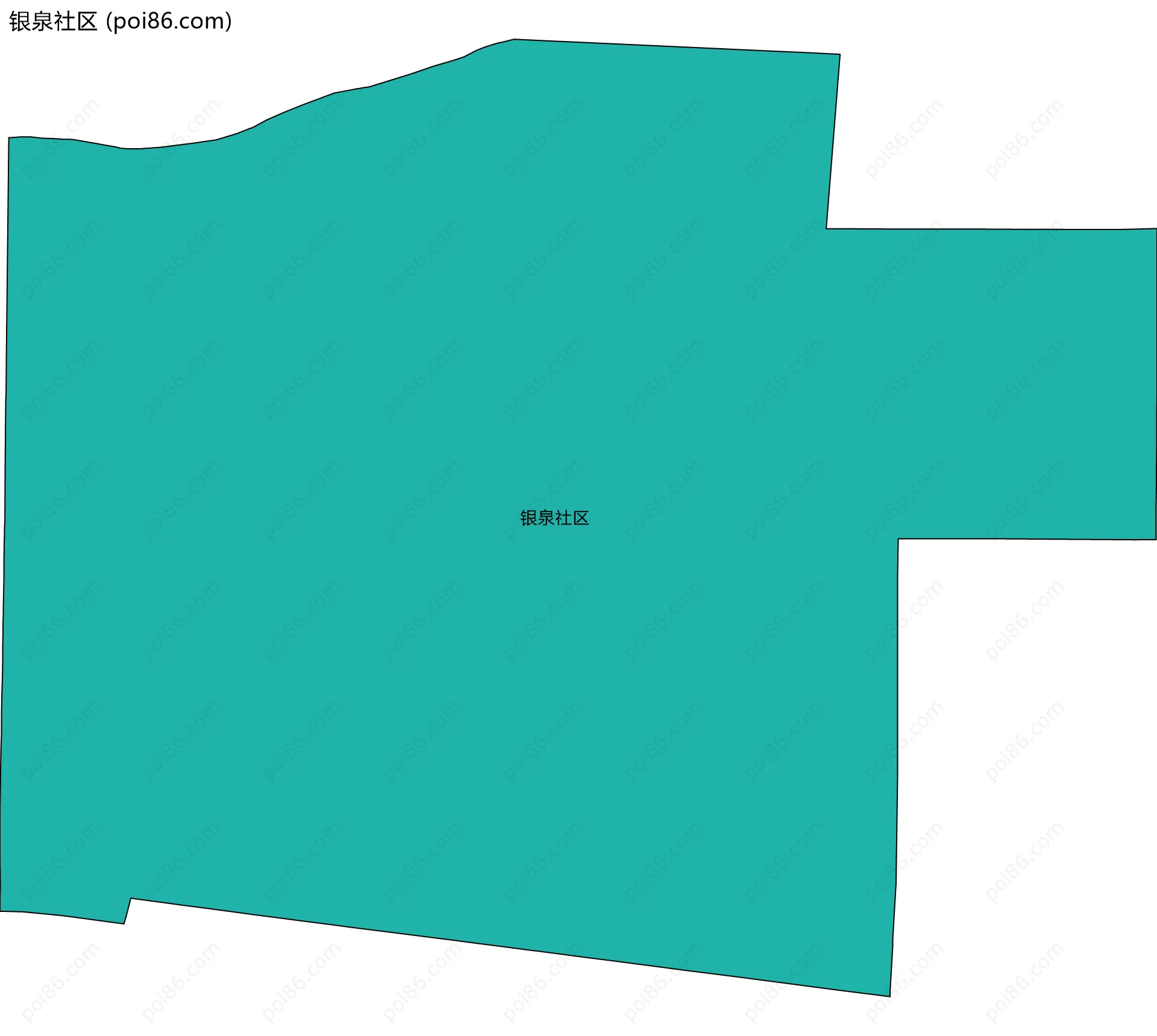 银泉社区边界地图