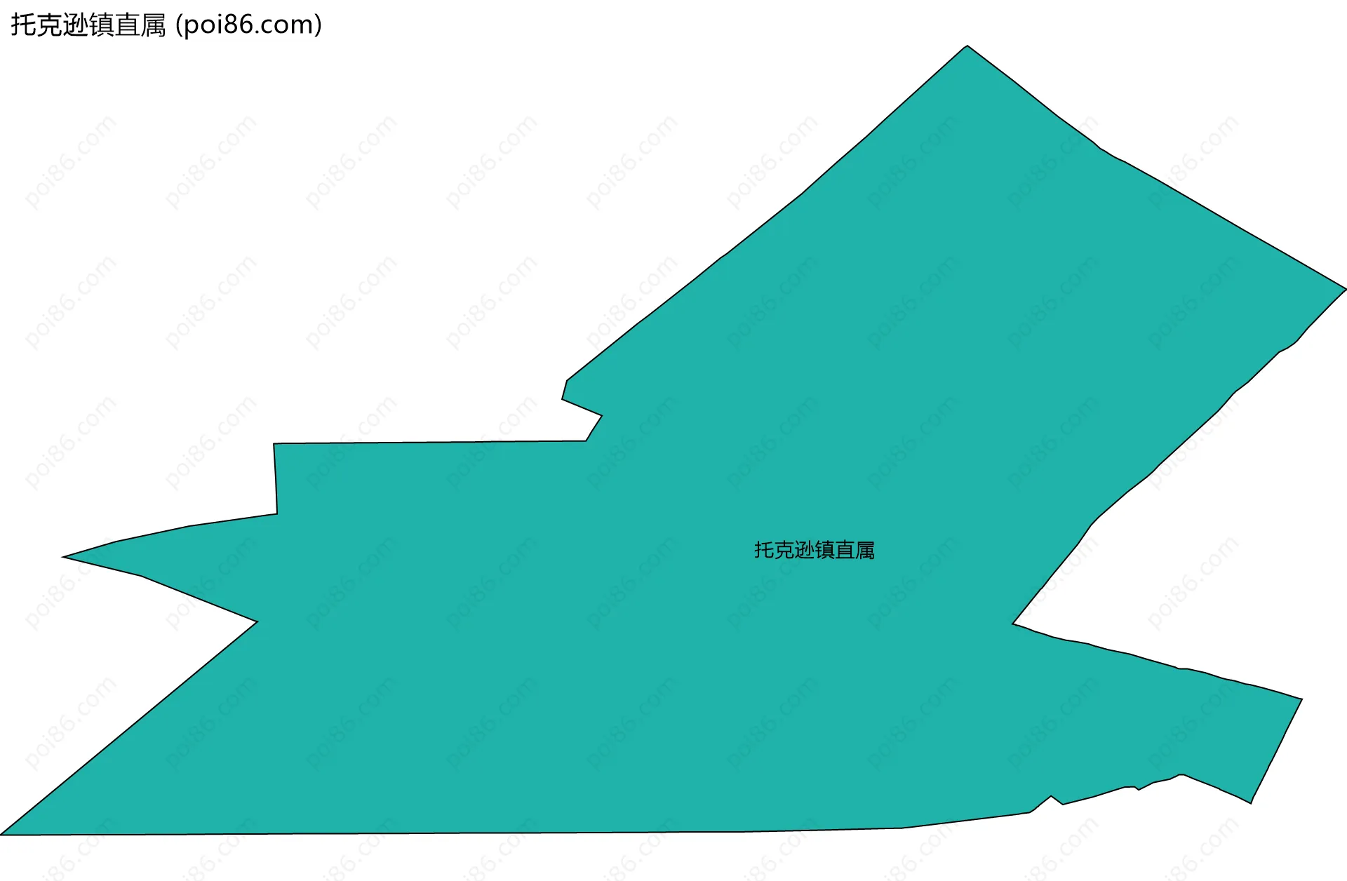 托克逊镇直属边界地图