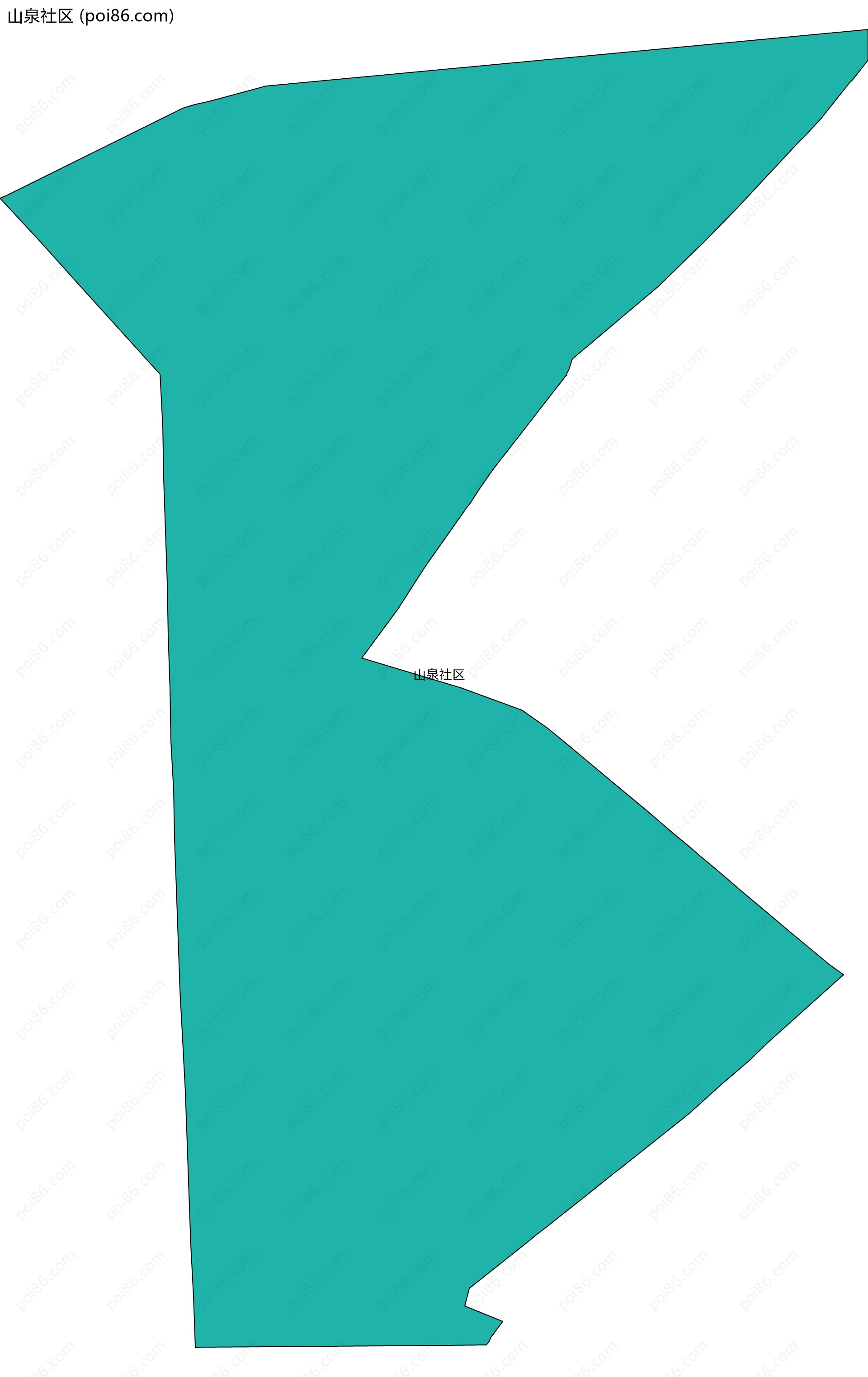 山泉社区边界地图