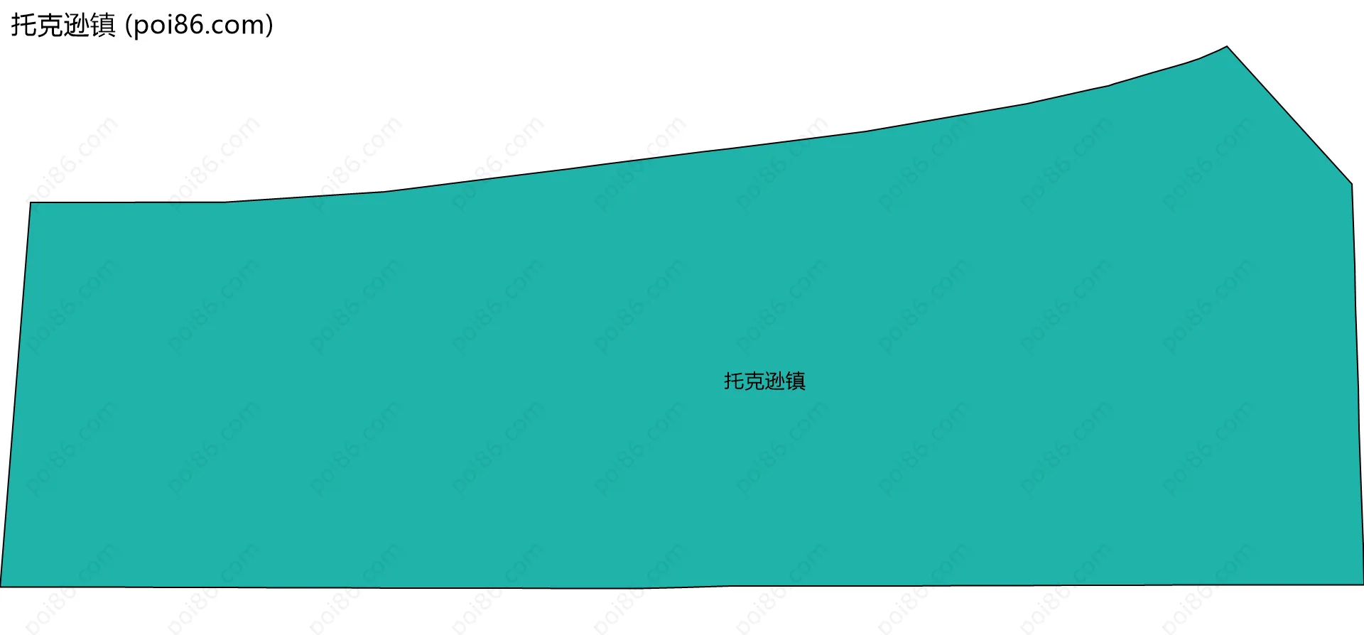 托克逊镇边界地图