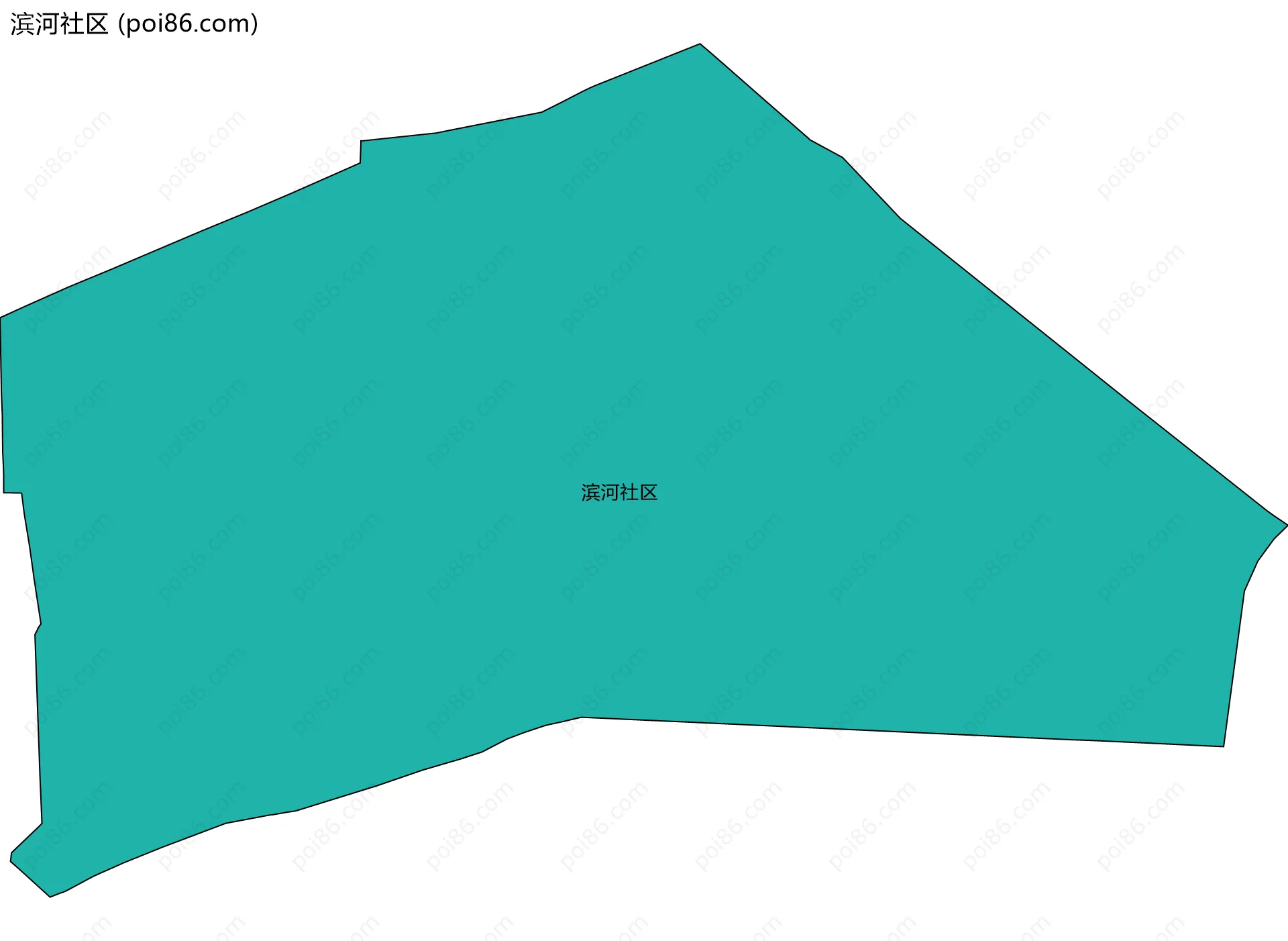 滨河社区边界地图