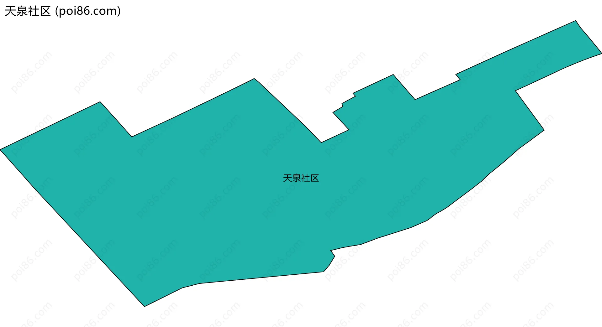 天泉社区边界地图