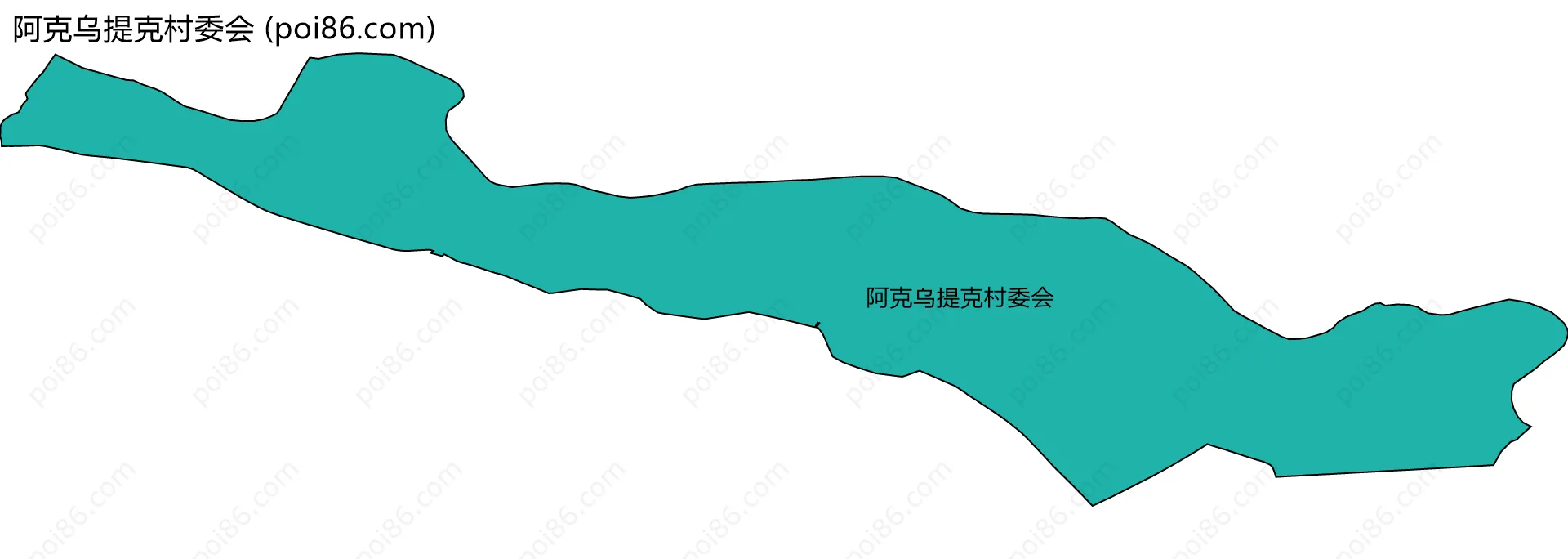 阿克乌提克村委会边界地图
