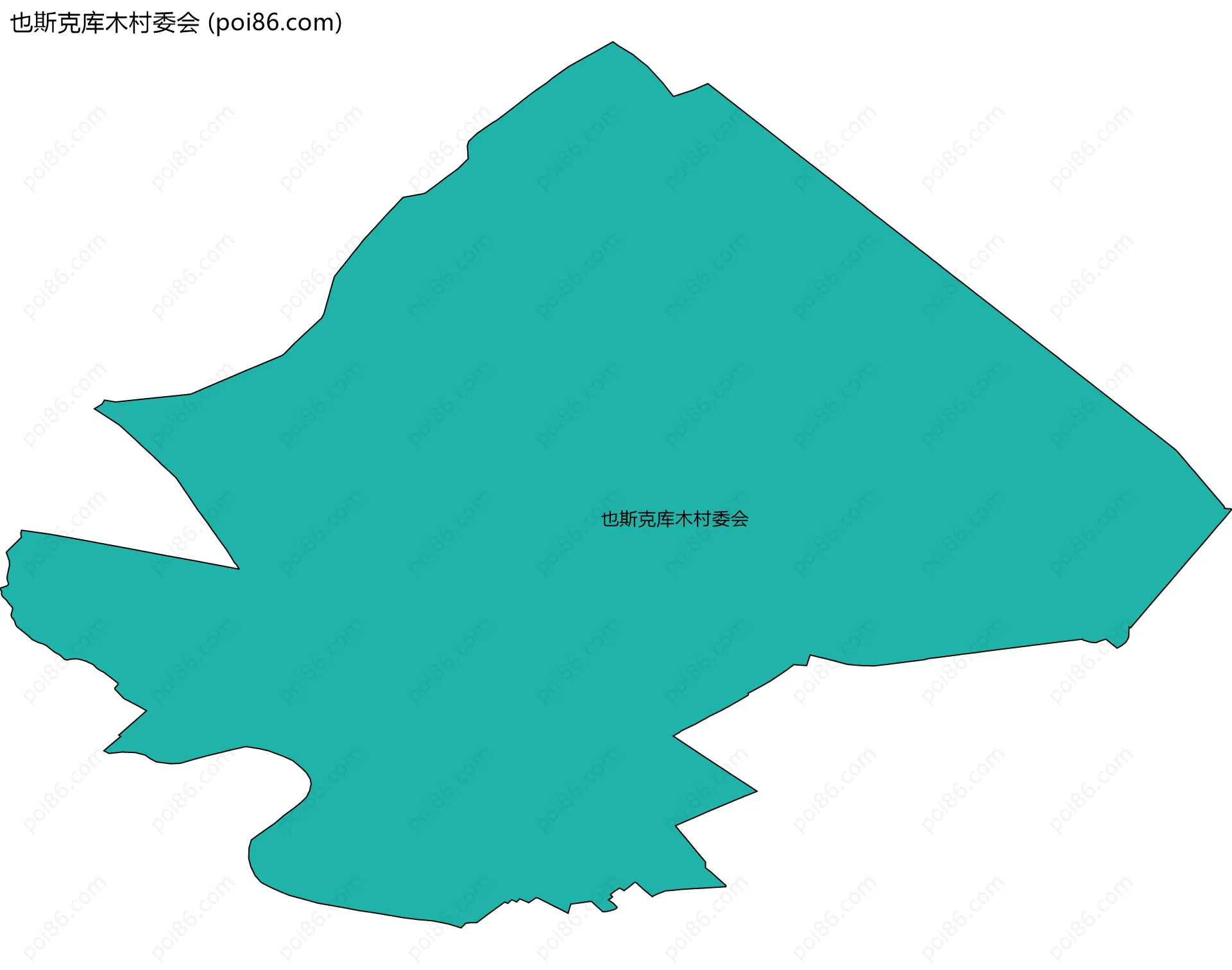 也斯克库木村委会边界地图