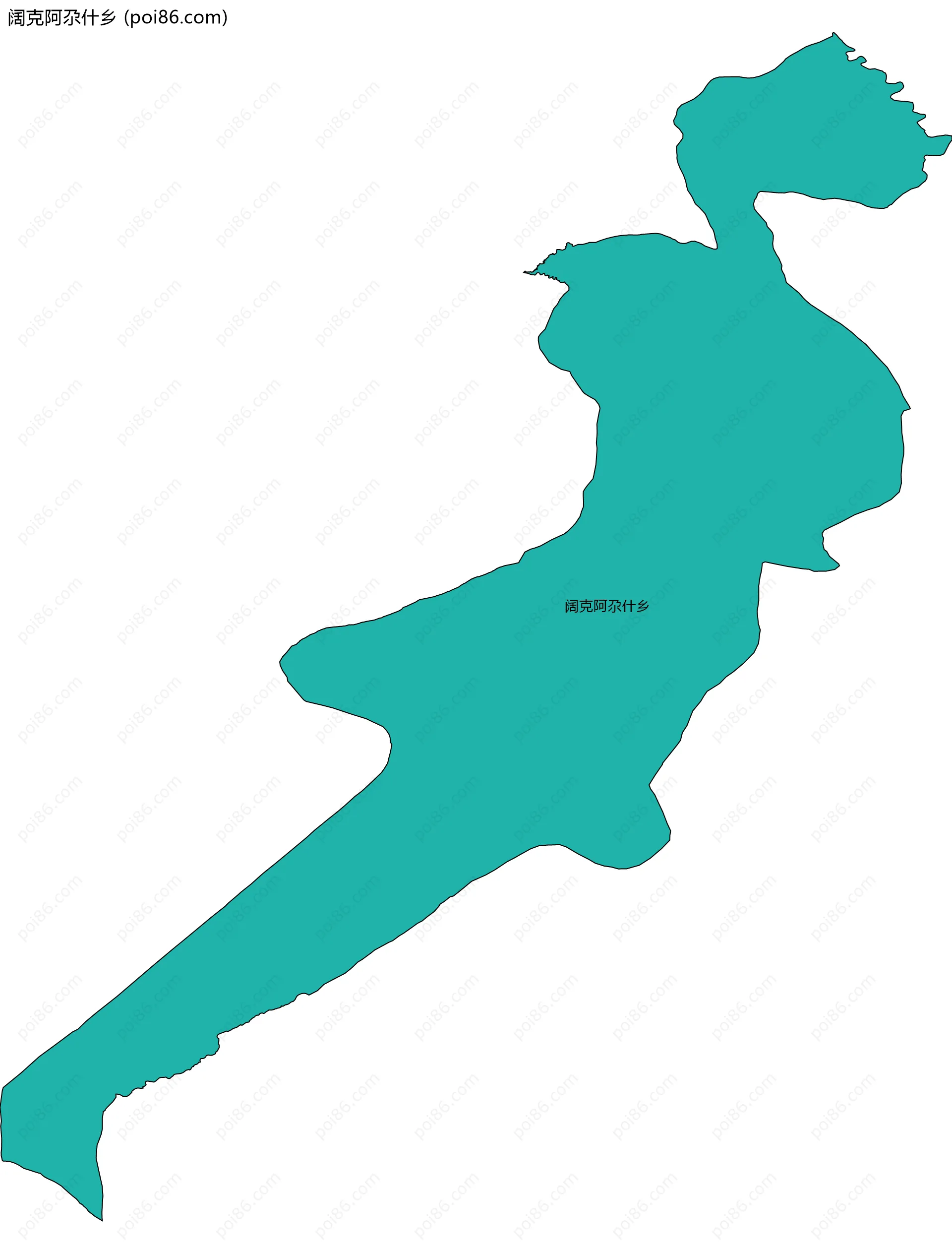 阔克阿尕什乡边界地图