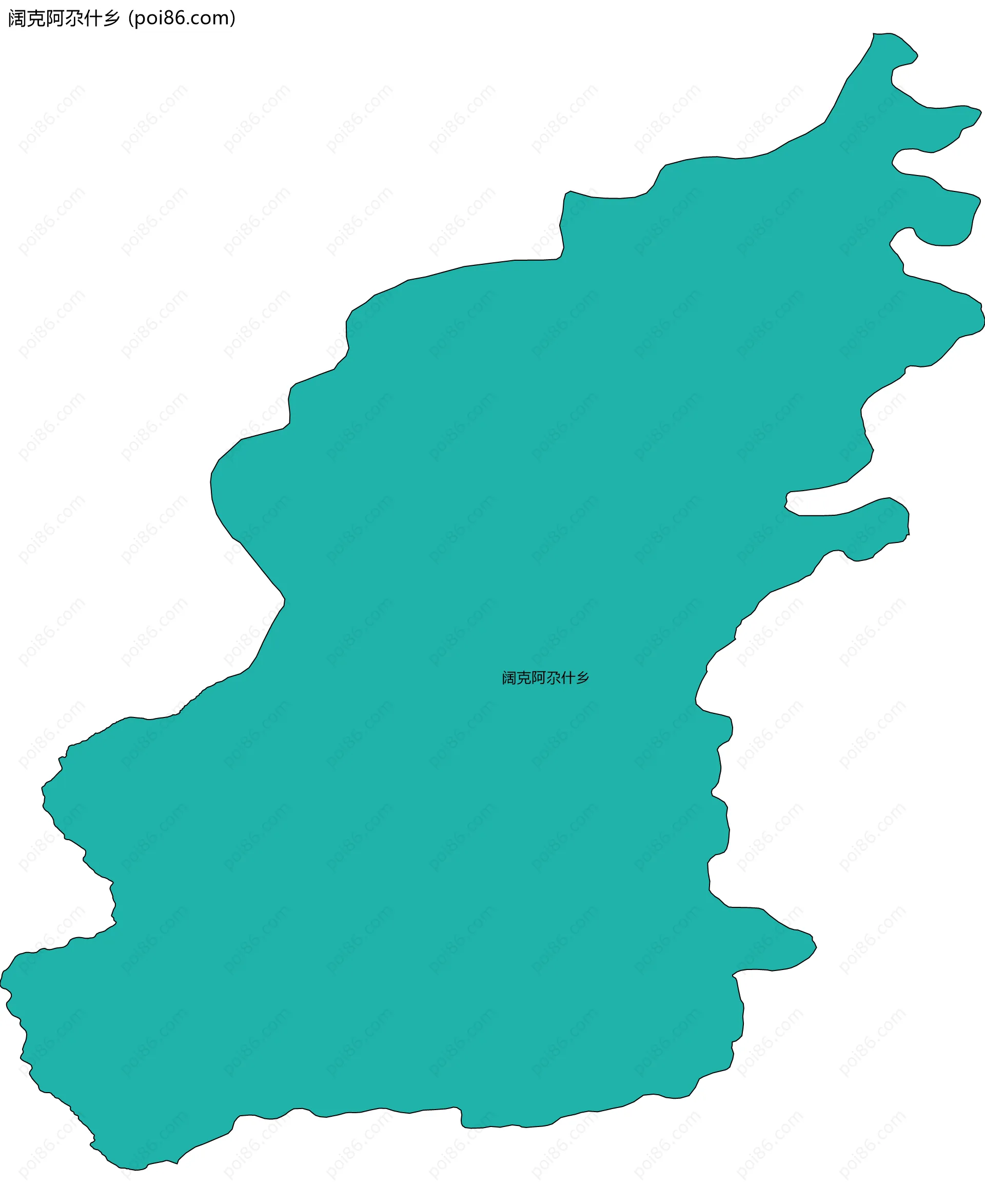 阔克阿尕什乡边界地图