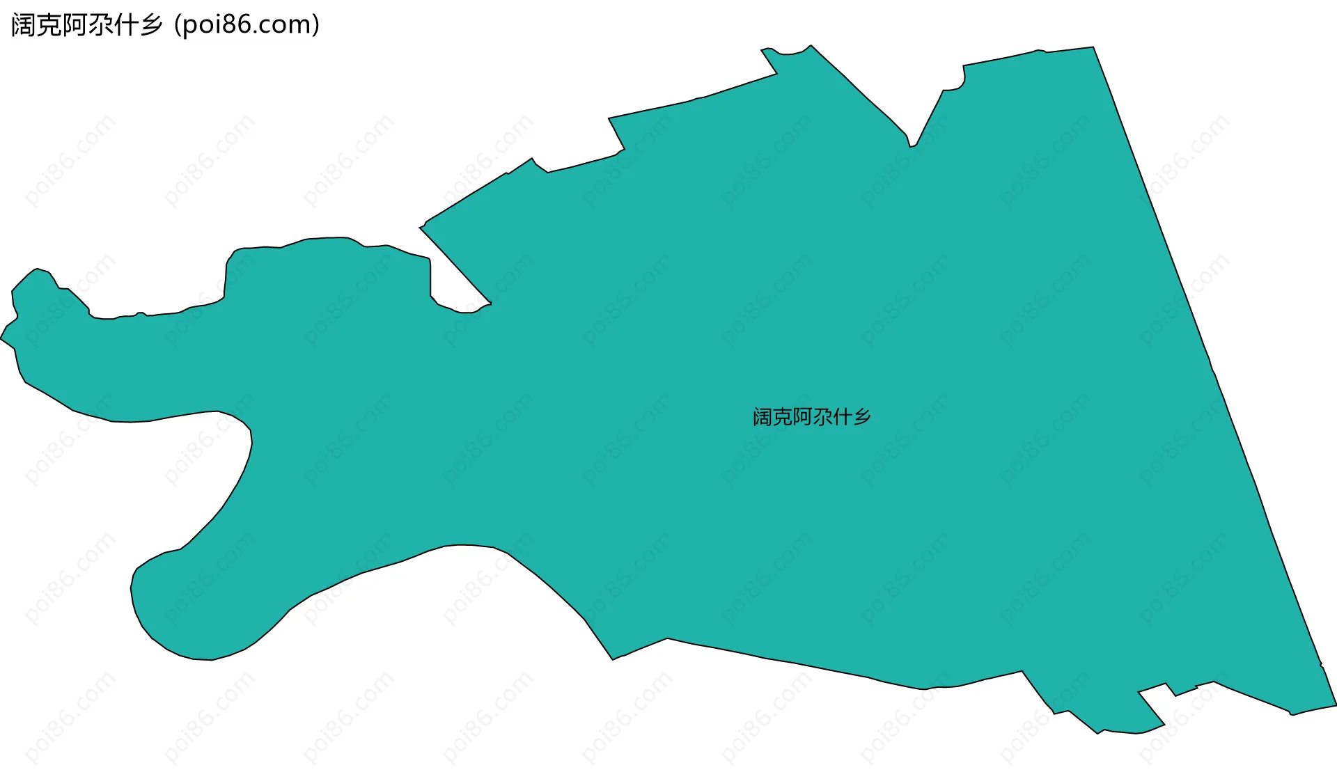 阔克阿尕什乡边界地图