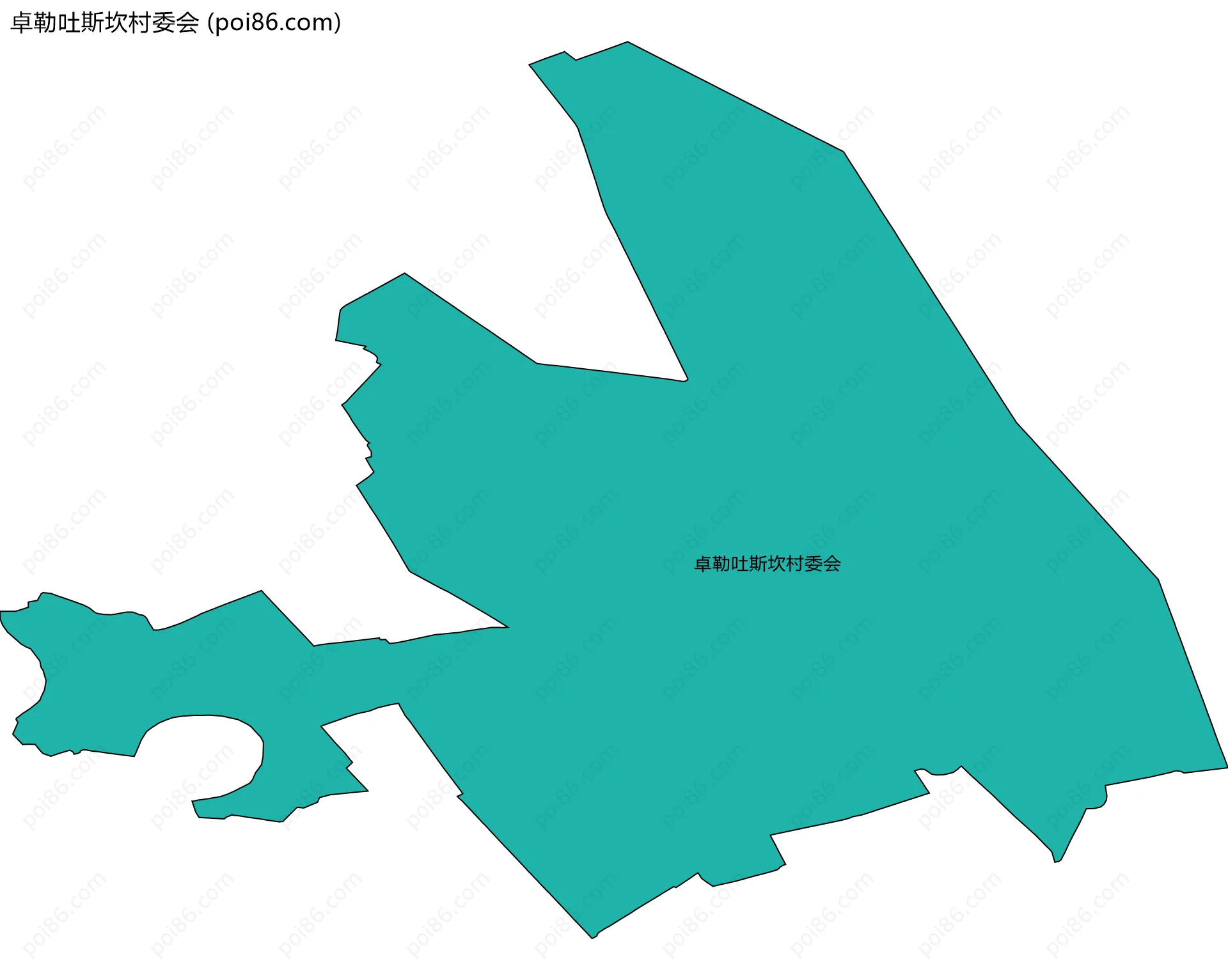 卓勒吐斯坎村委会边界地图