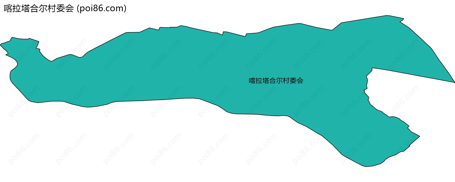 喀拉塔合尔村委会边界地图